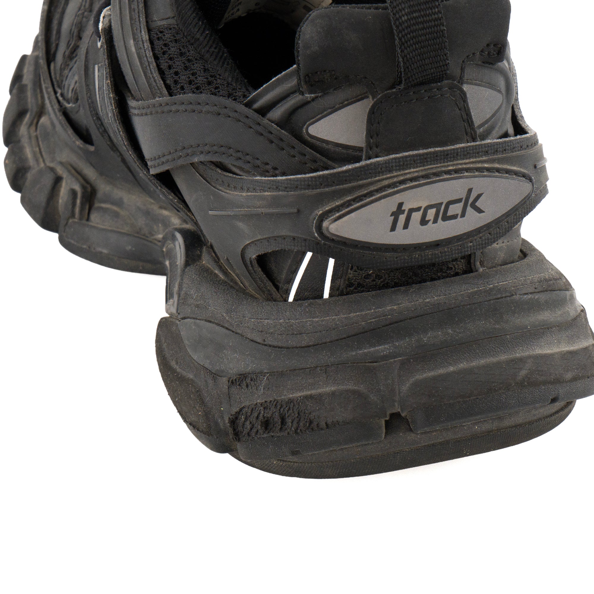 BALENCIAGA - Sneakers Track Balenciaga en toile et caoutchouc noir (T36)