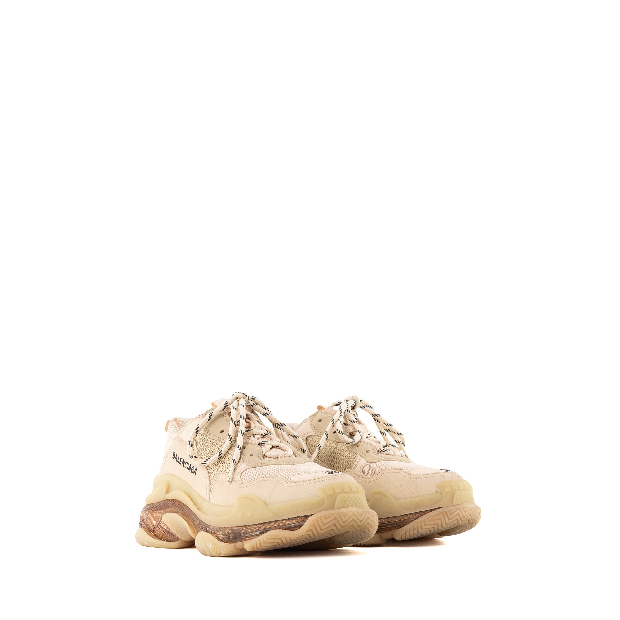 BALENCIAGA - Sneakers Triple S Balenciaga en toile beige (T38)