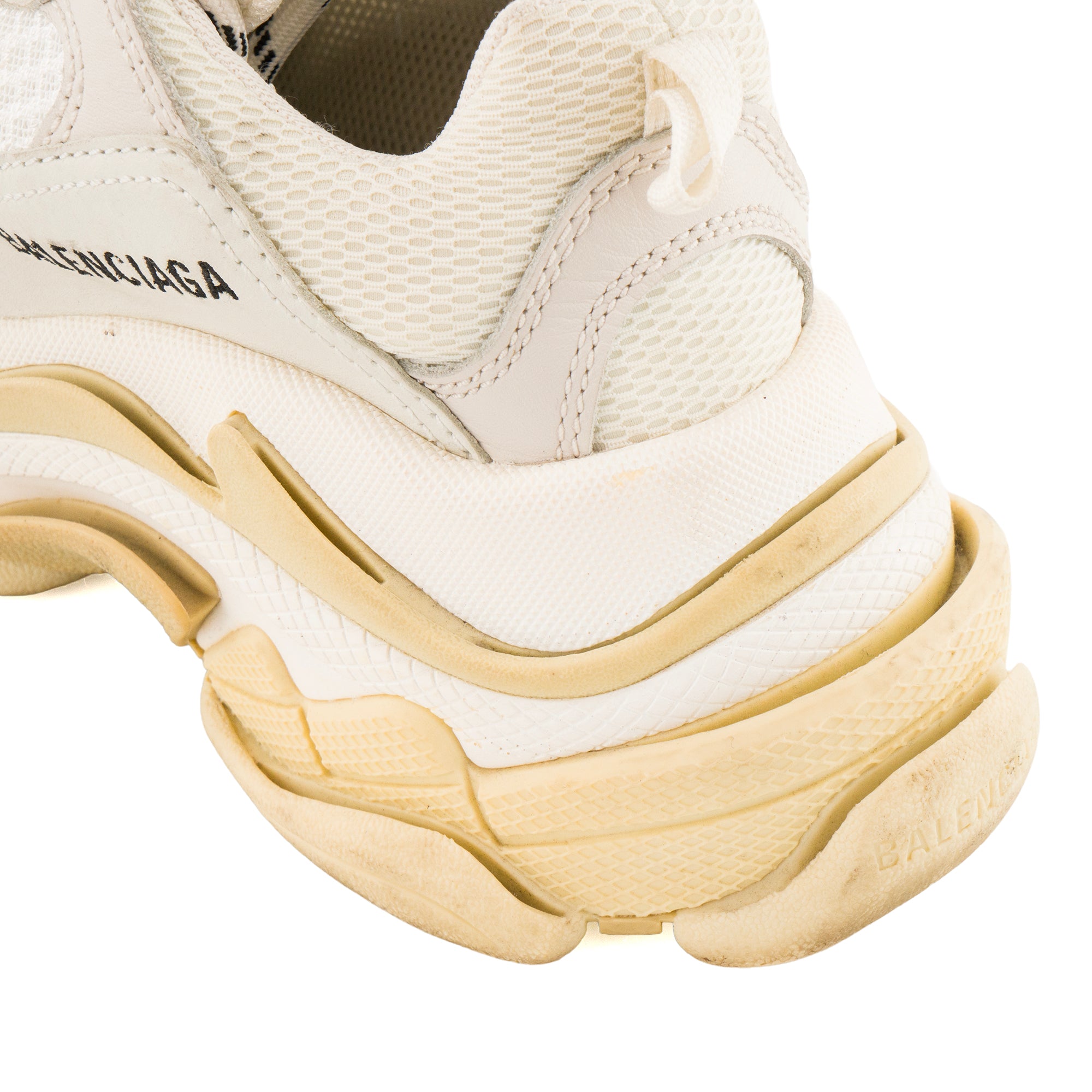 BALENCIAGA - Sneakers Triple S Balenciaga en toile blanche (T35)