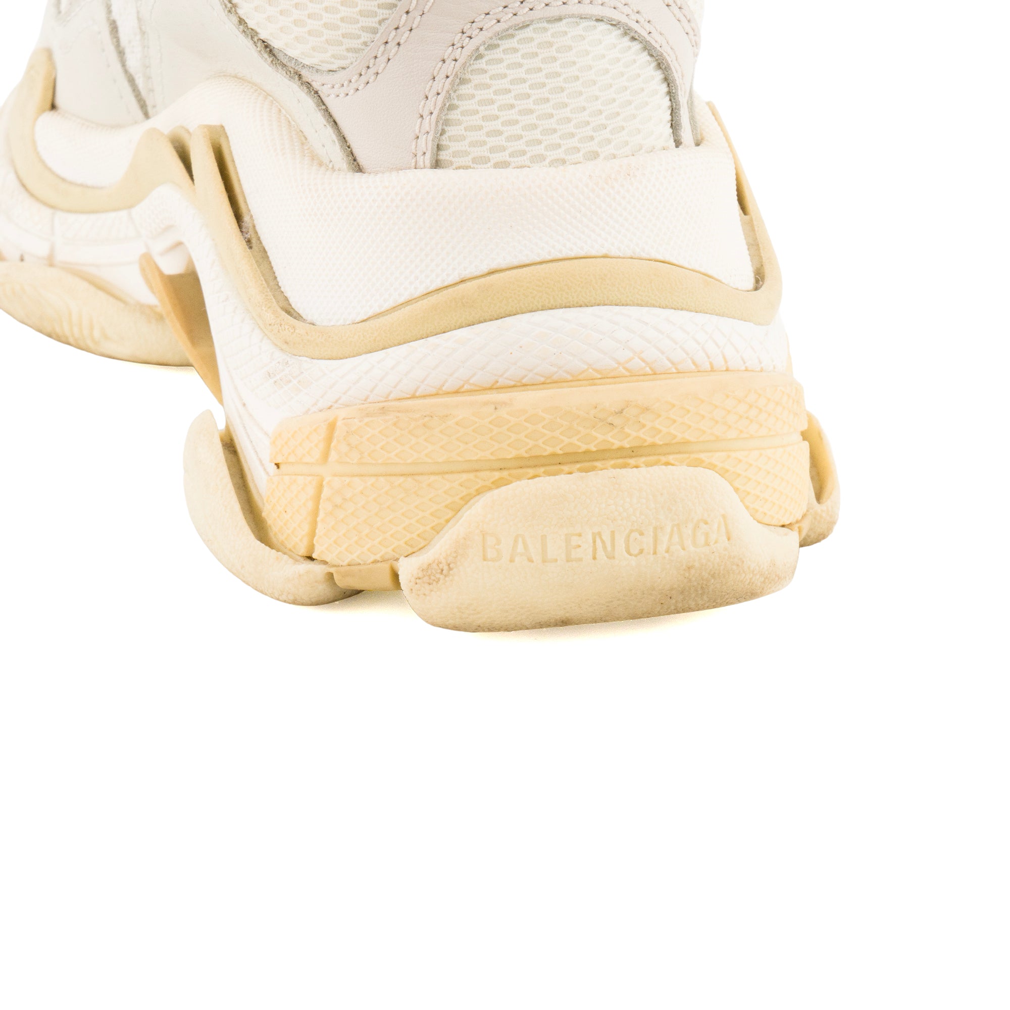 BALENCIAGA - Sneakers Triple S Balenciaga en toile blanche (T35)