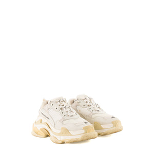 BALENCIAGA - Sneakers Triple S Balenciaga en toile blanche (T35)