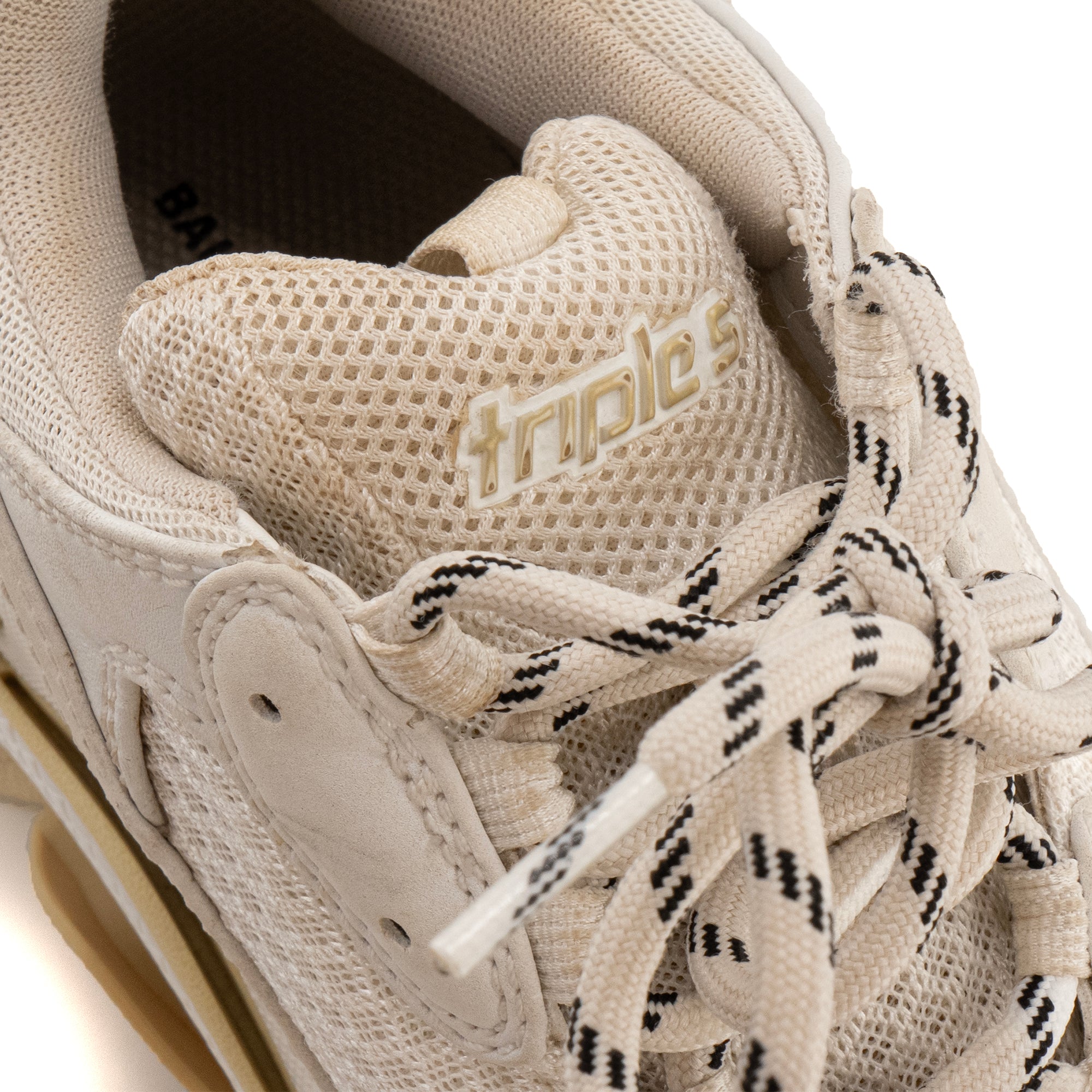 BALENCIAGA - Sneakers Triple S Balenciaga en toile et cuir beige (T38)