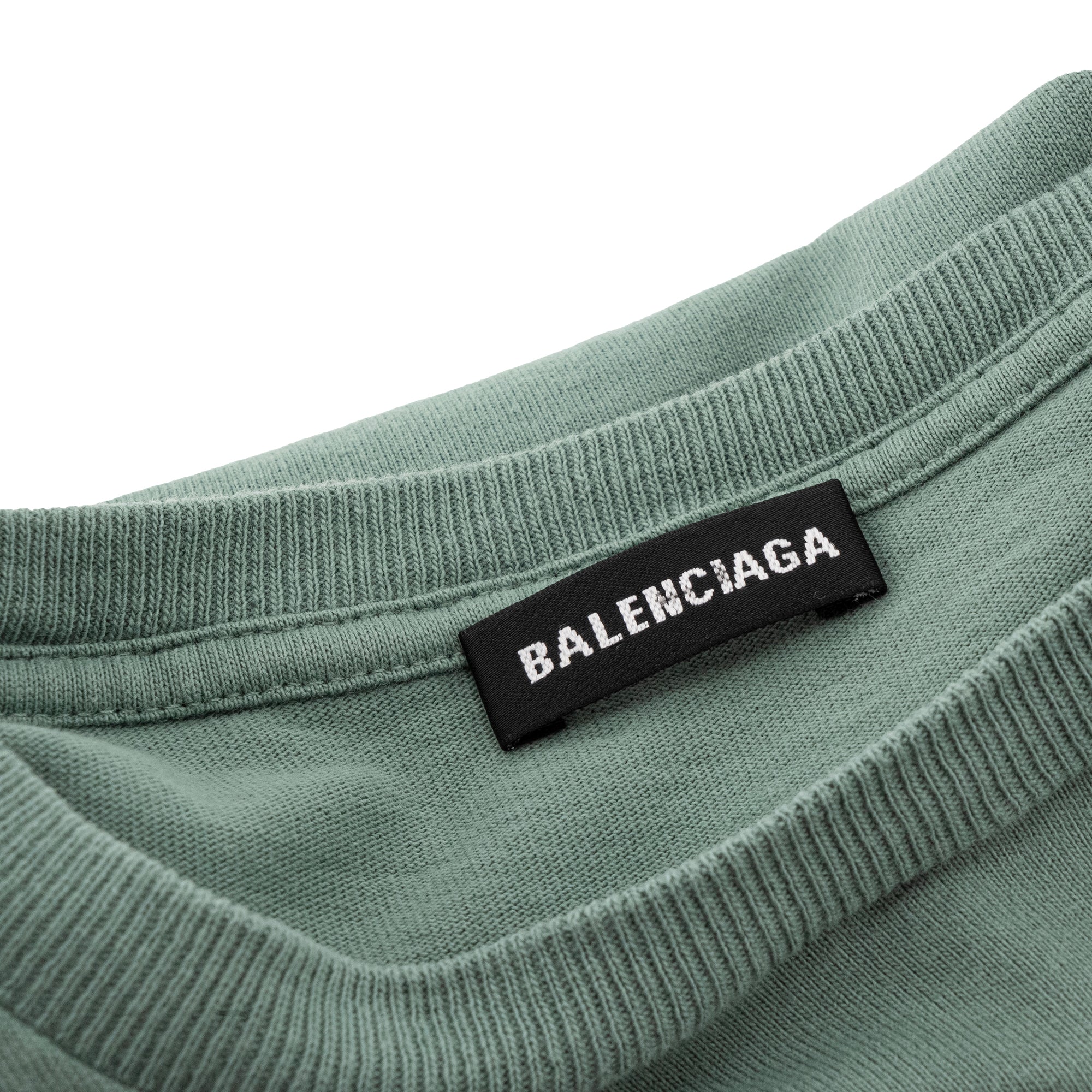 BALENCIAGA - Tee shirt BB Balenciaga en coton vert (XS)