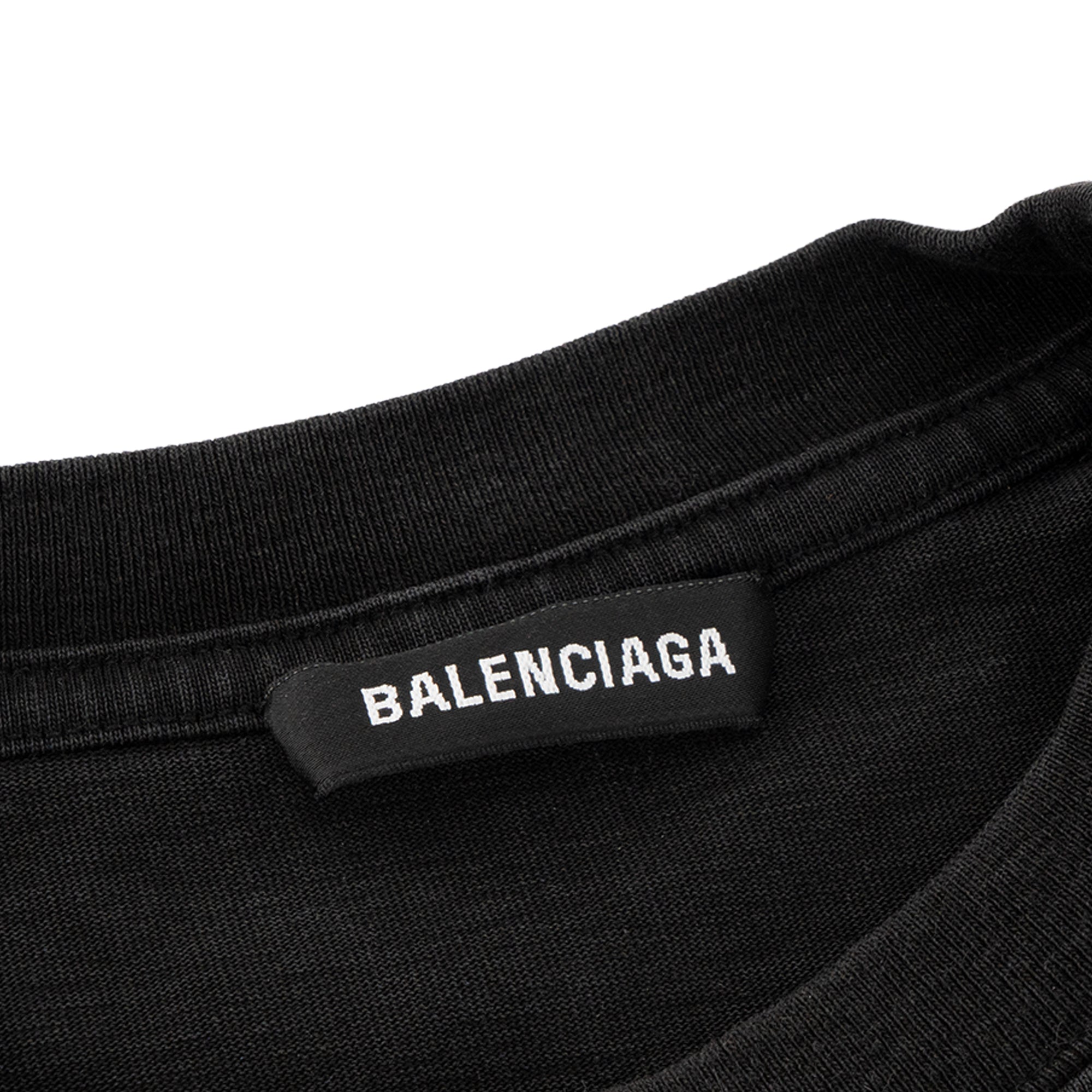 BALENCIAGA - Tee-shirt Crew Balenciaga en coton noir (L)