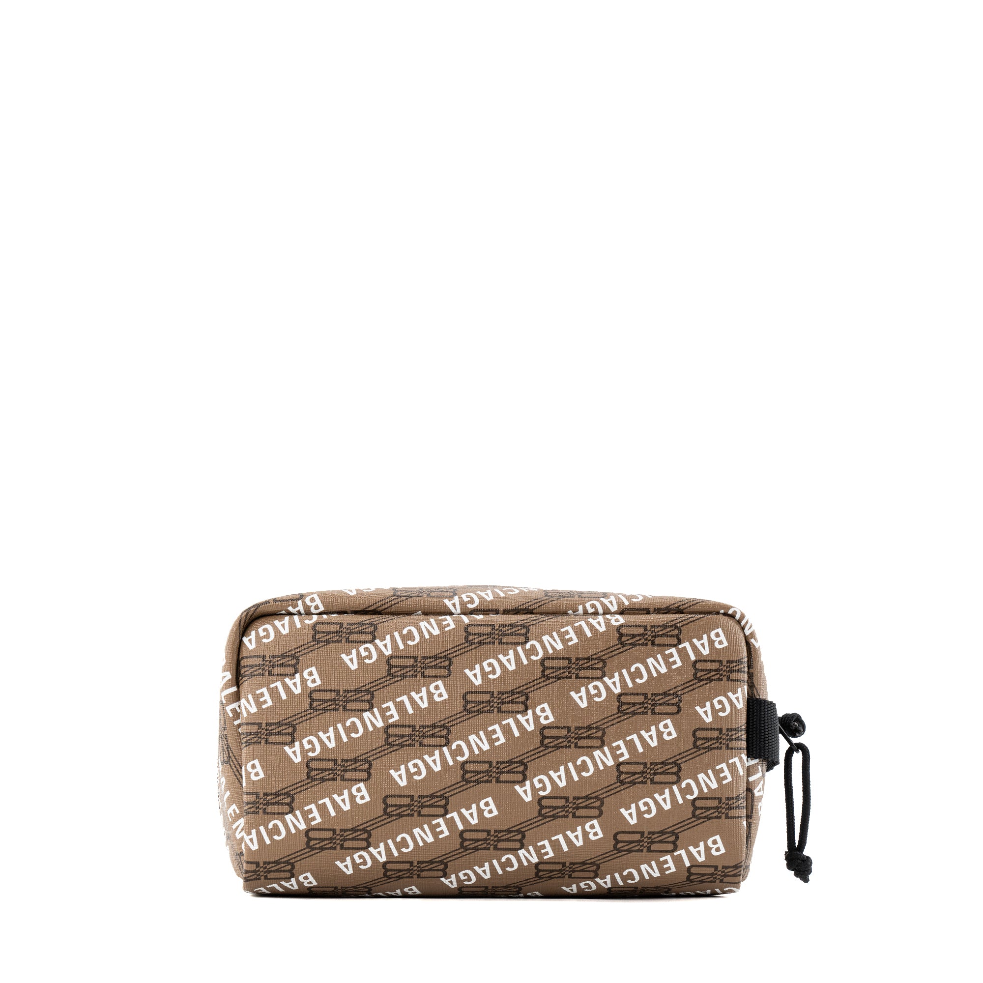 BALENCIAGA - Trousse de toilette Balenciaga en toile enduite marron