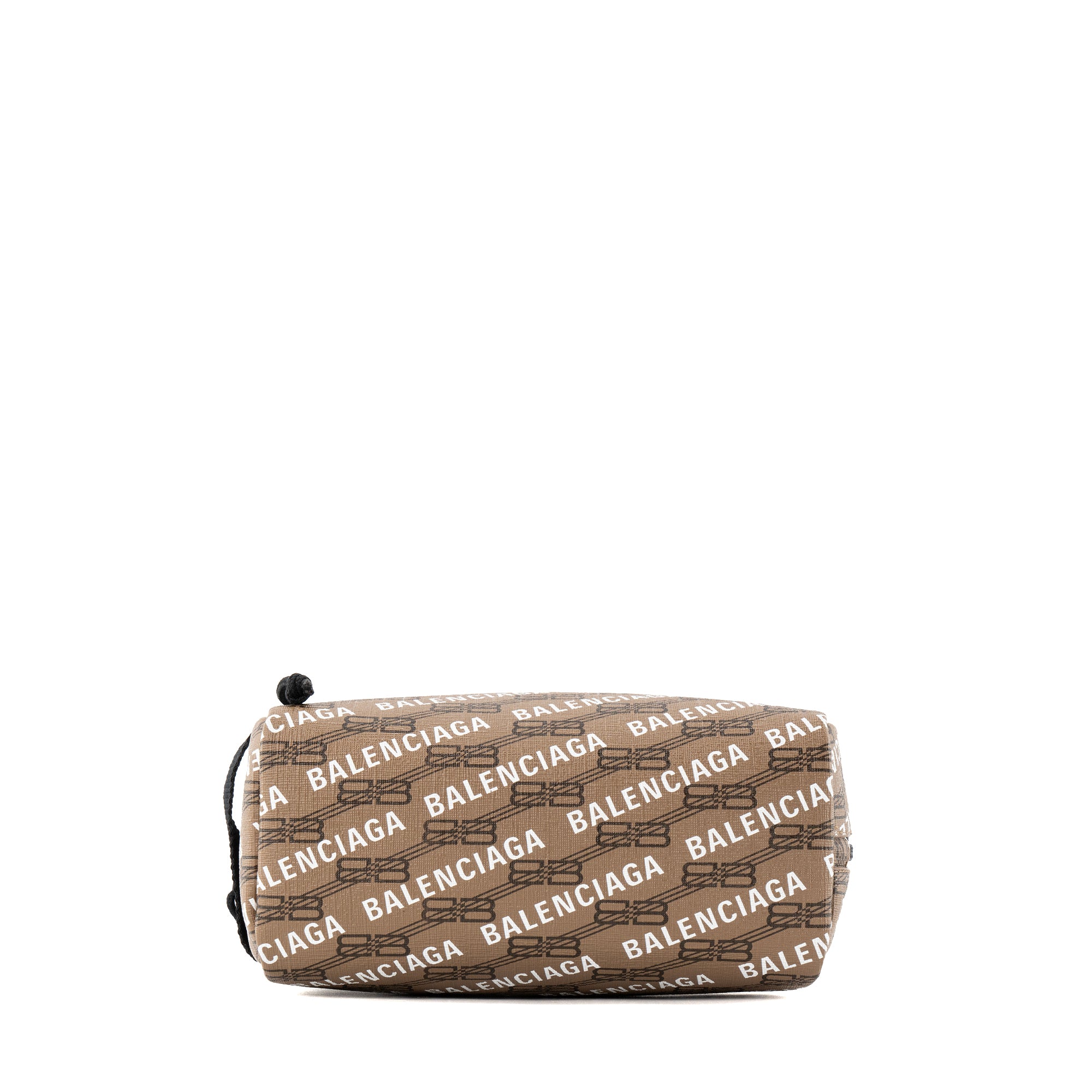 BALENCIAGA - Trousse de toilette Balenciaga en toile enduite marron