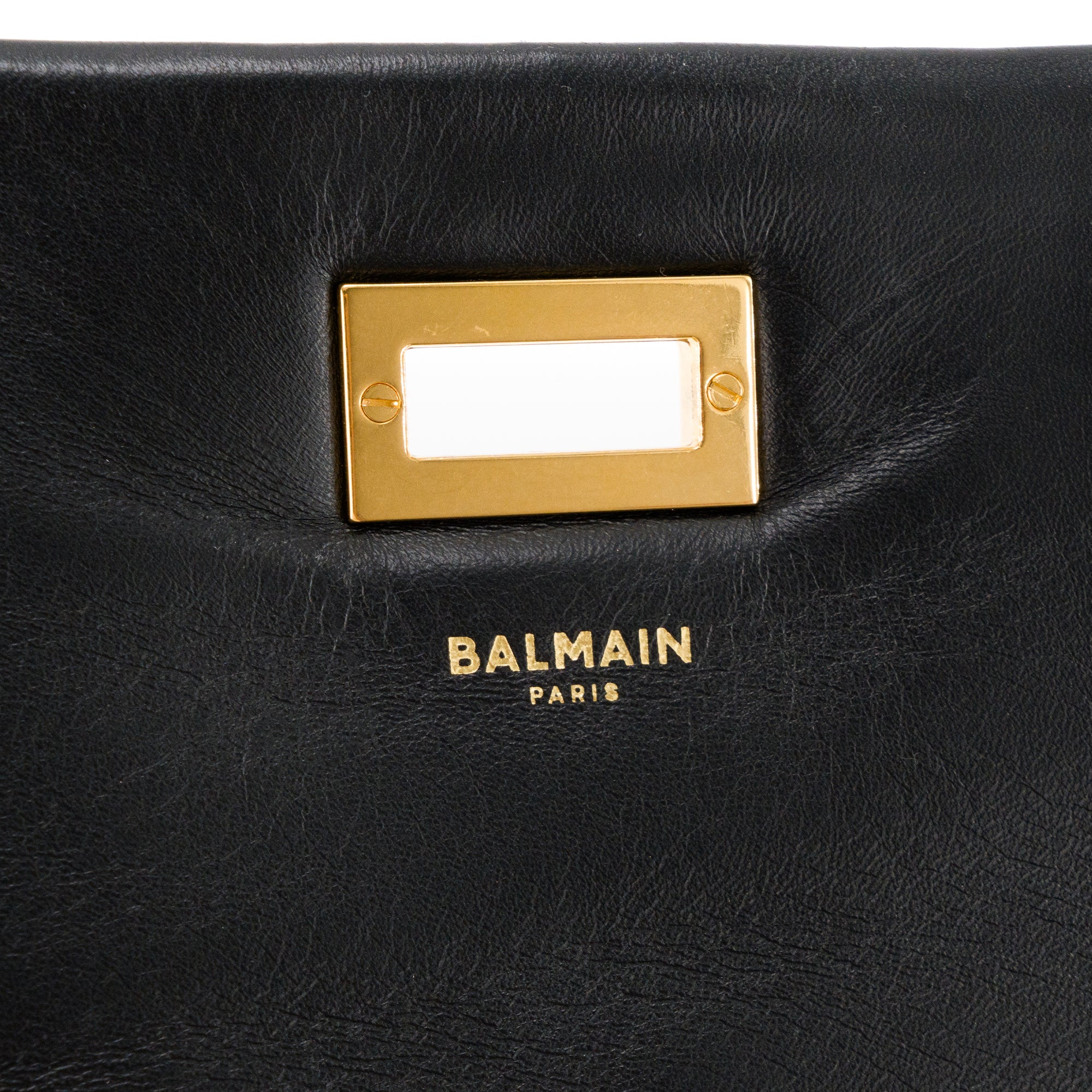 BALMAIN - Sac à bandoulière 1945 Soft Balmain en cuir matelassé noir