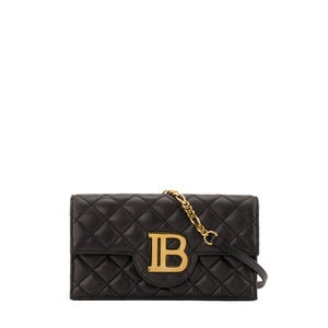 BALMAIN - Sac à bandoulière Wallet on Chain B-Buzz Balmain en cuir matelassé noir
