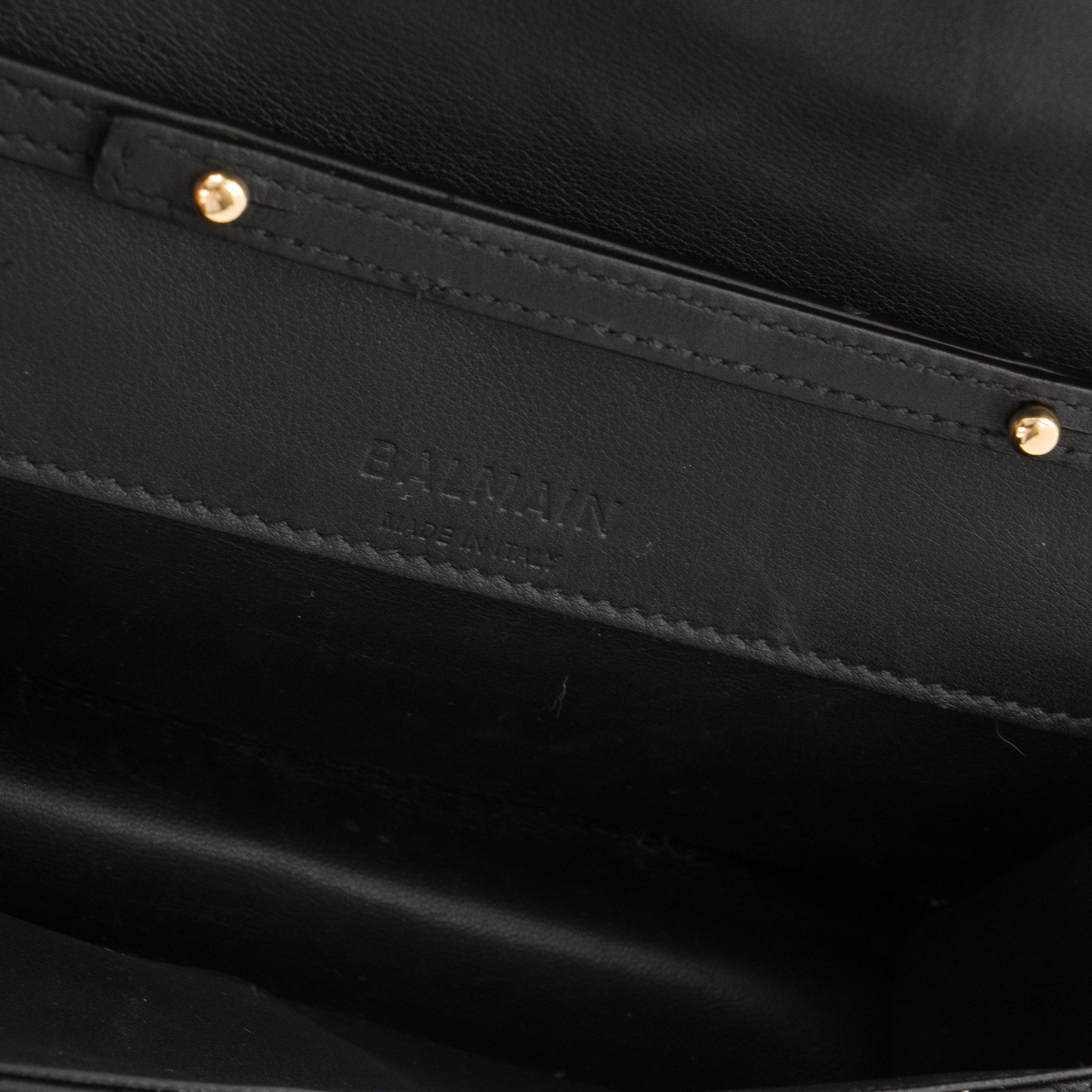 BALMAIN - Sac à bandoulière Wallet on Chain B-Buzz Balmain en cuir matelassé noir