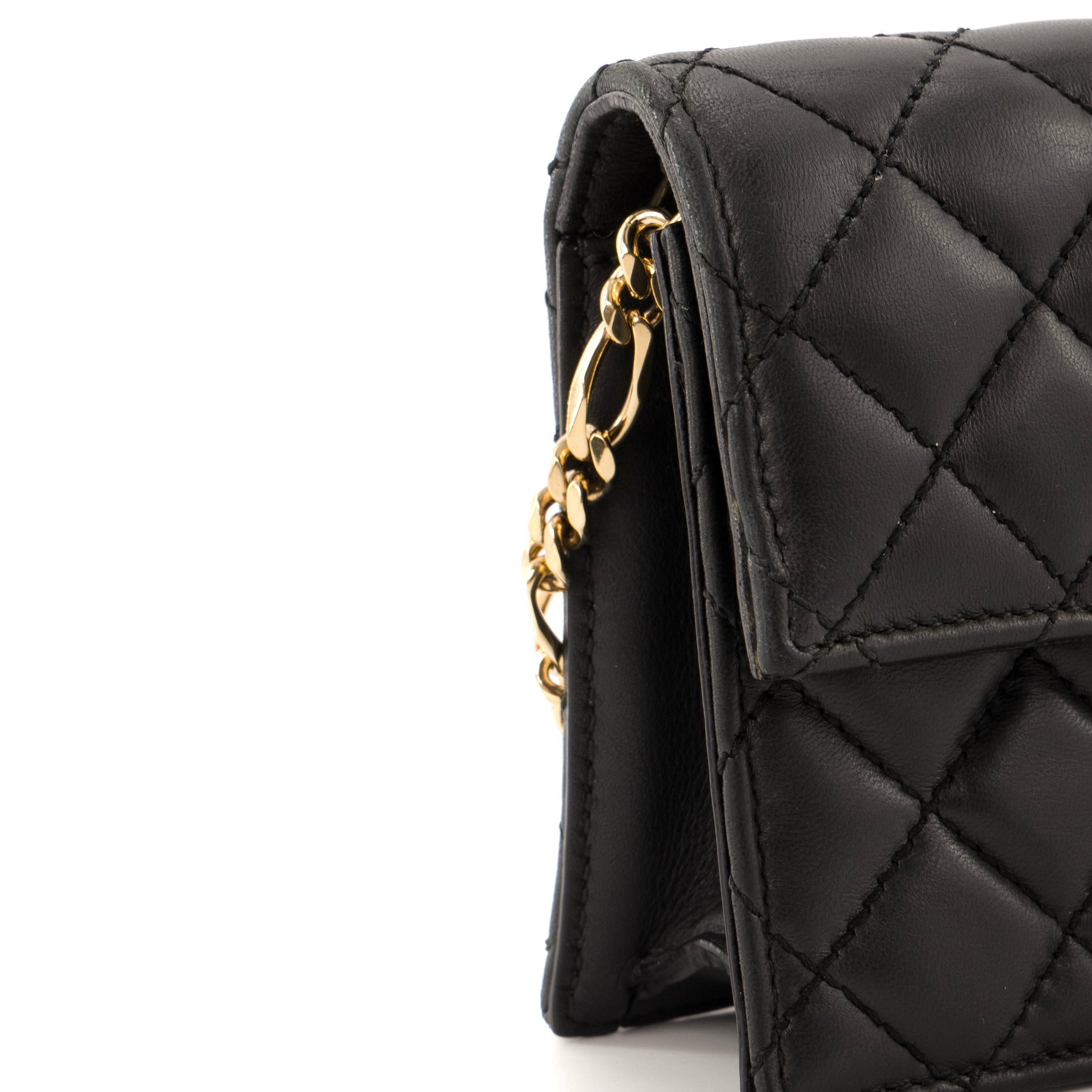 BALMAIN - Sac à bandoulière Wallet on Chain B-Buzz Balmain en cuir matelassé noir