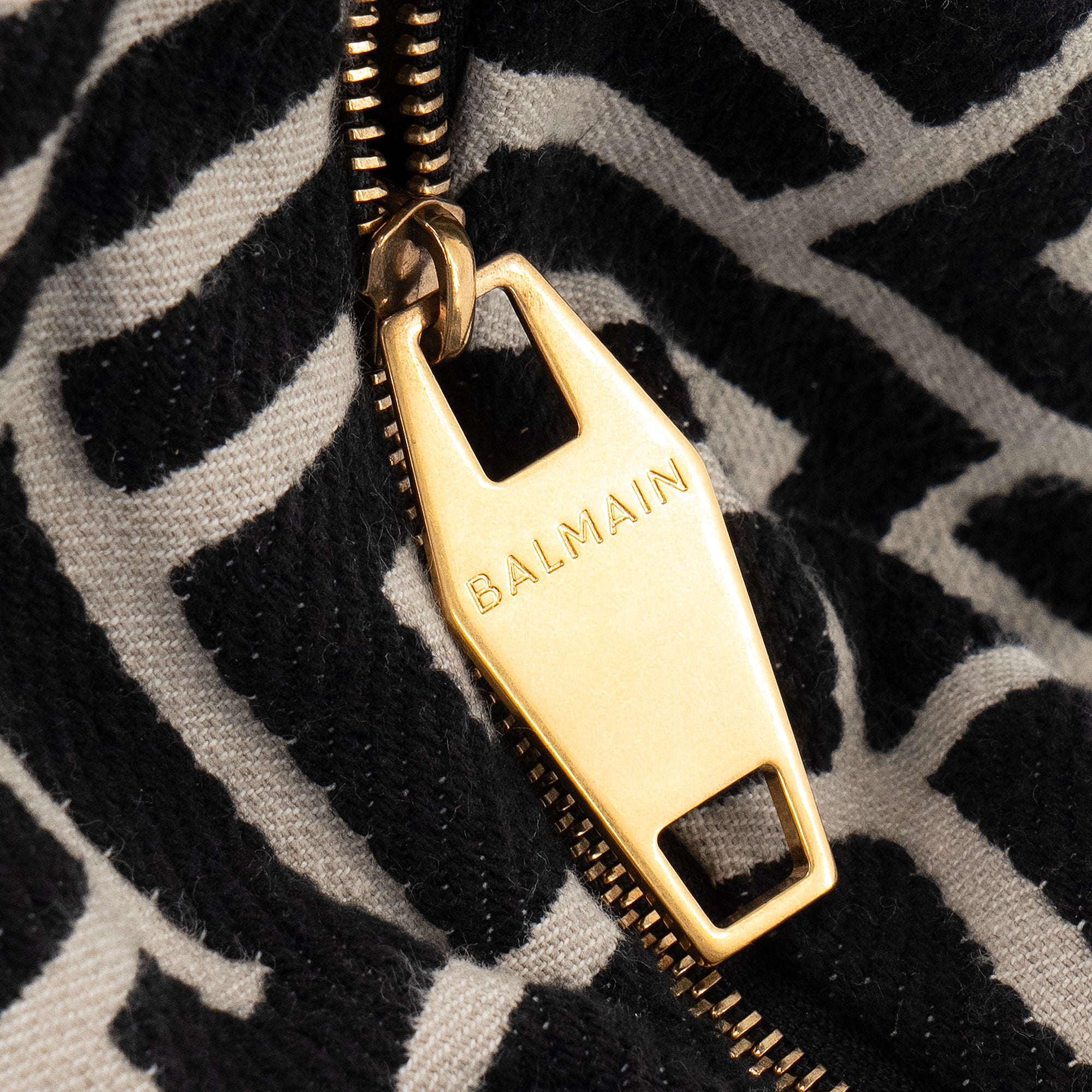 BALMAIN - Sac à épaule 1945 Soft Hobo Balmain en toile jacquard monogrammée