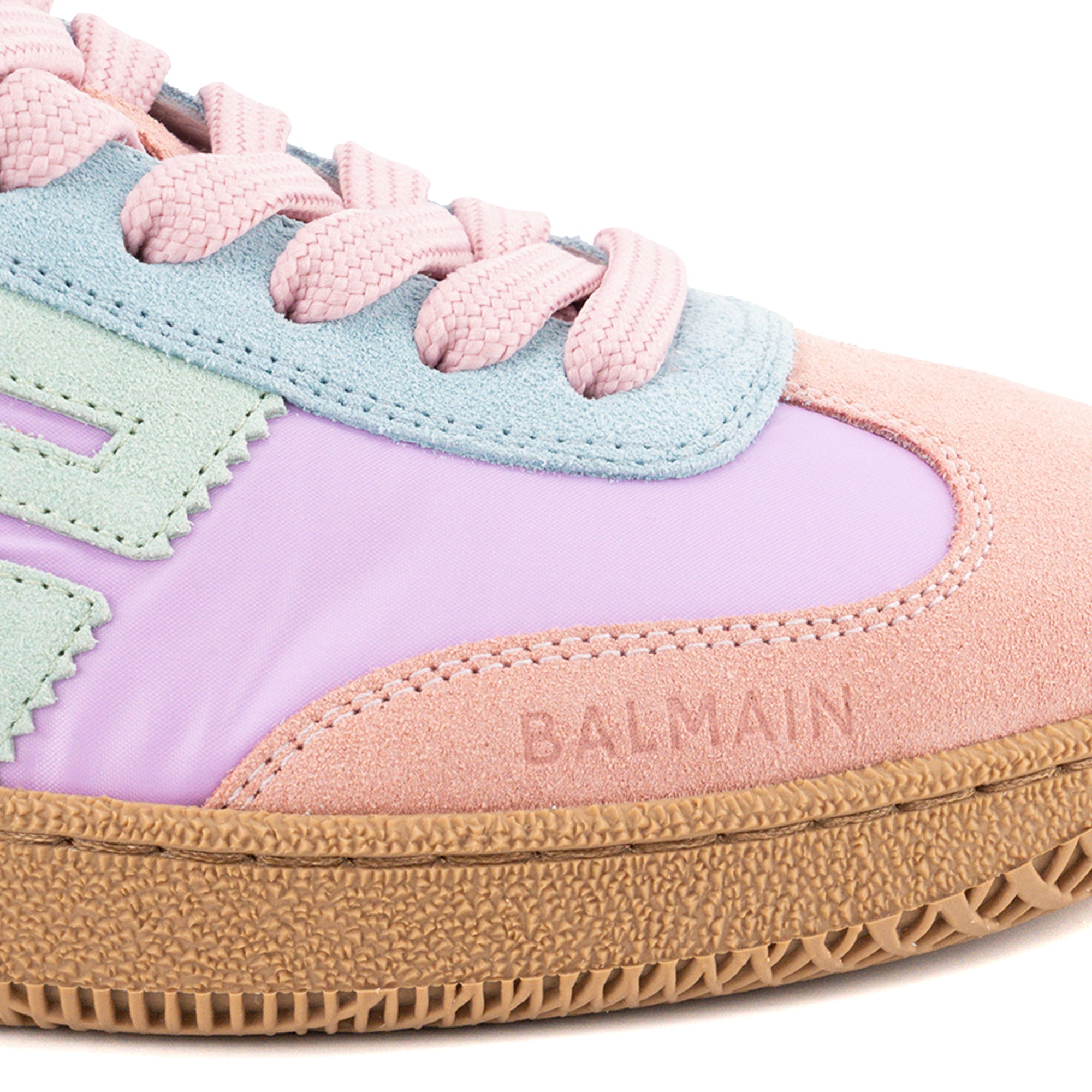 BALMAIN - Sneakers Swan Balmain en toile et daim multicolore (T38)