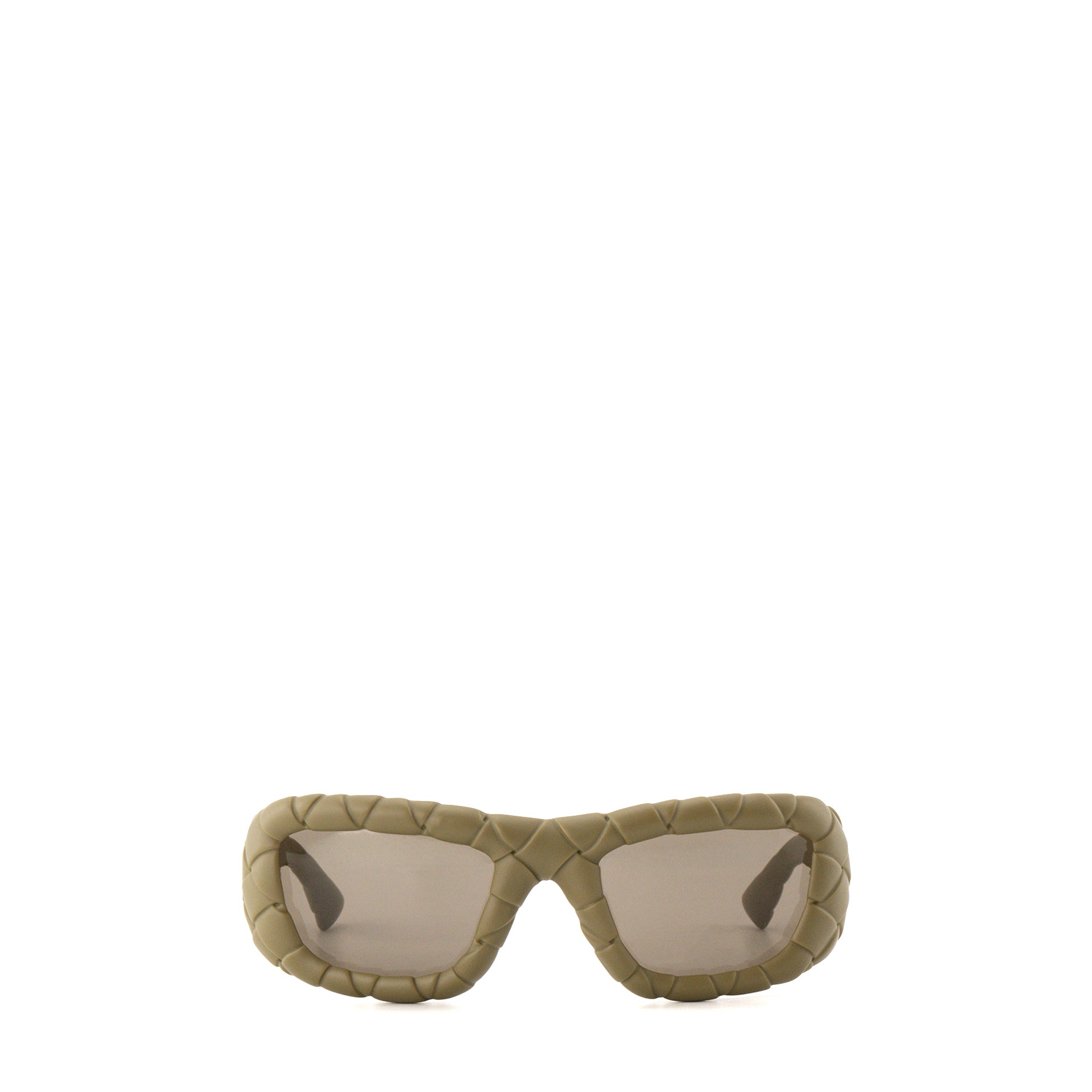 BOTTEGA VENETA - Lunettes de soleil Intrecciato Bottega Veneta en plastique kaki