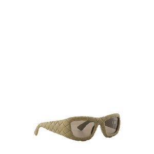 BOTTEGA VENETA - Lunettes de soleil Intrecciato Bottega Veneta en plastique kaki