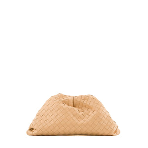 BOTTEGA VENETA - Pochette Pouch Bottega Veneta en cuir intrecciato beige