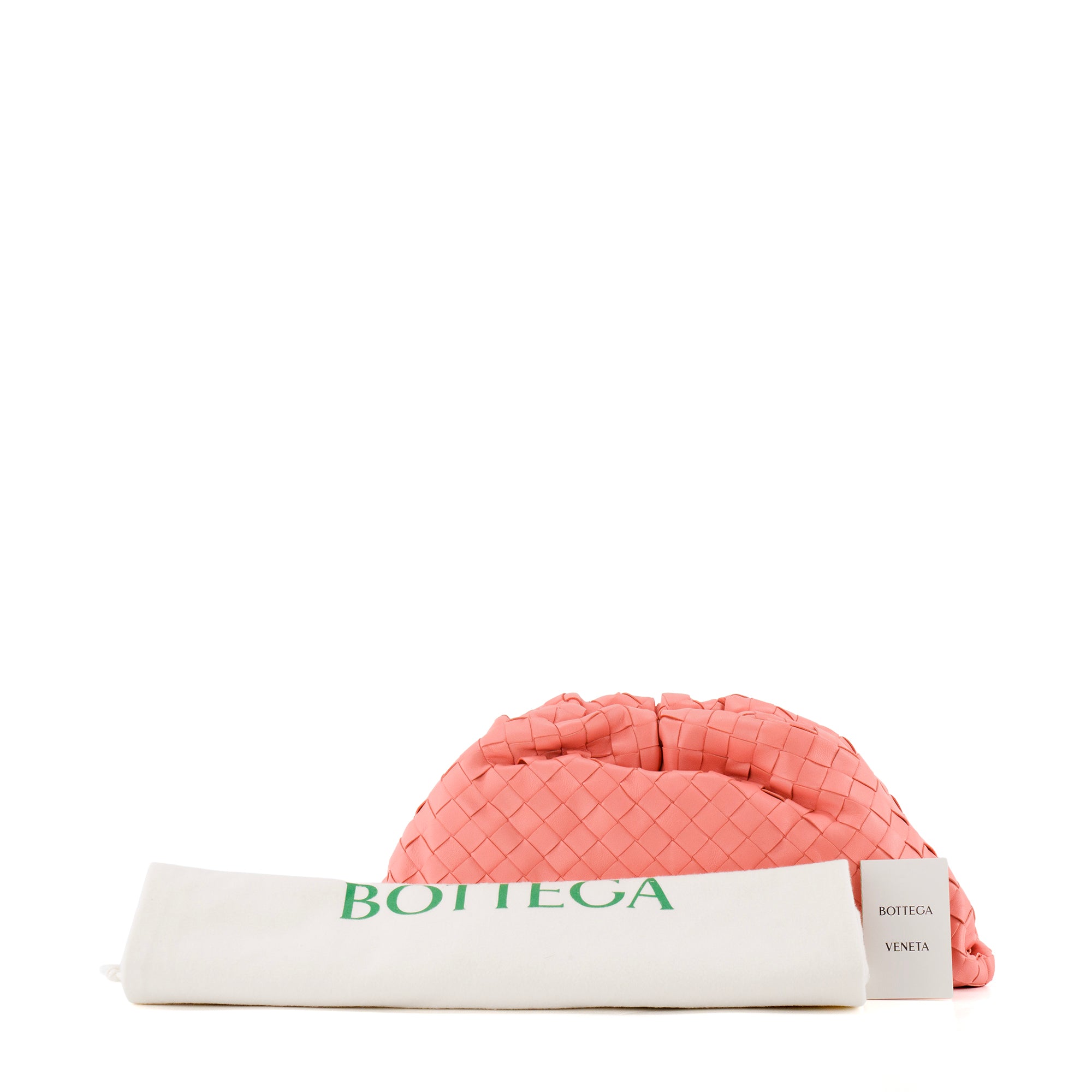 BOTTEGA VENETA - Pochette Pouch Bottega Veneta en cuir intrecciato rose
