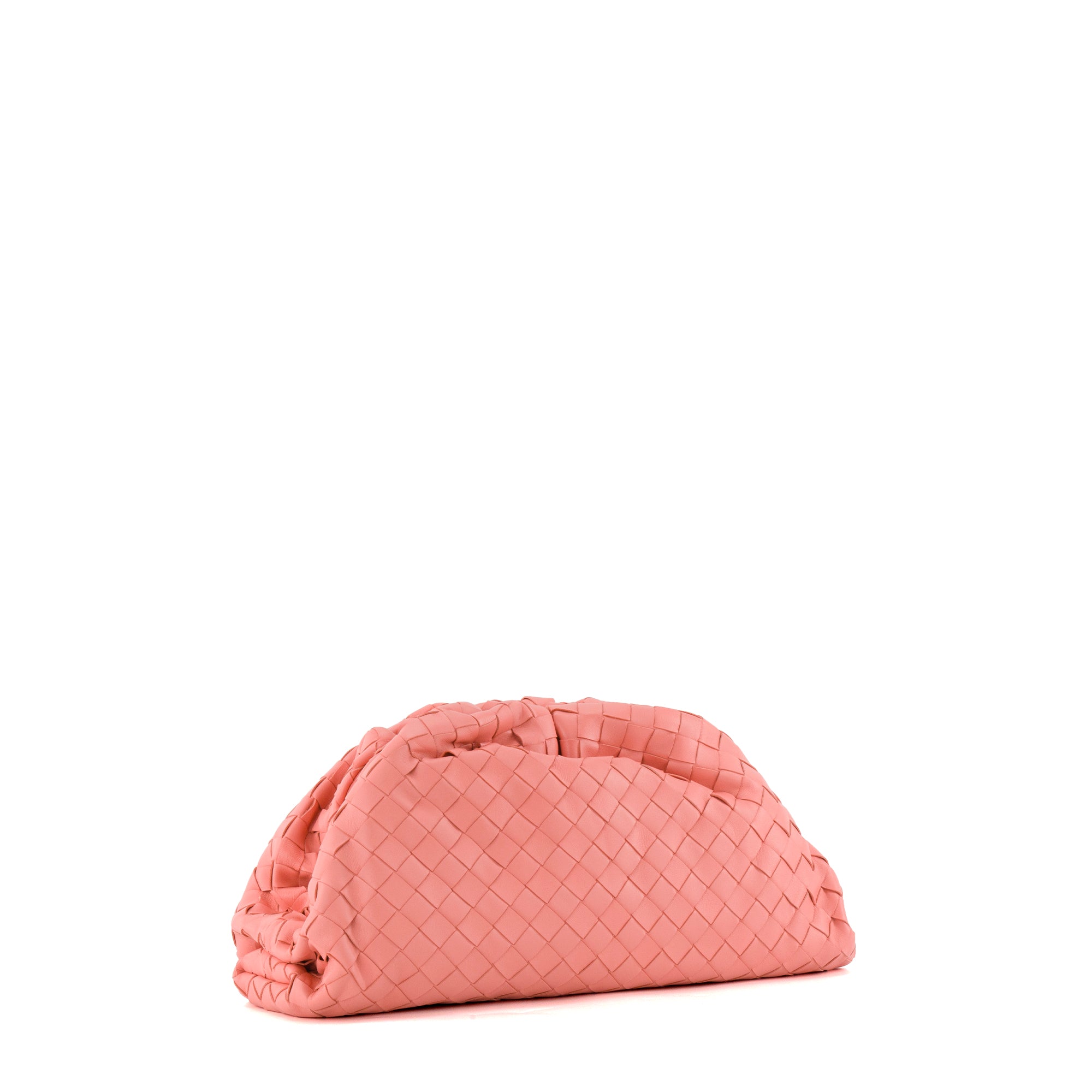 BOTTEGA VENETA - Pochette Pouch Bottega Veneta en cuir intrecciato rose