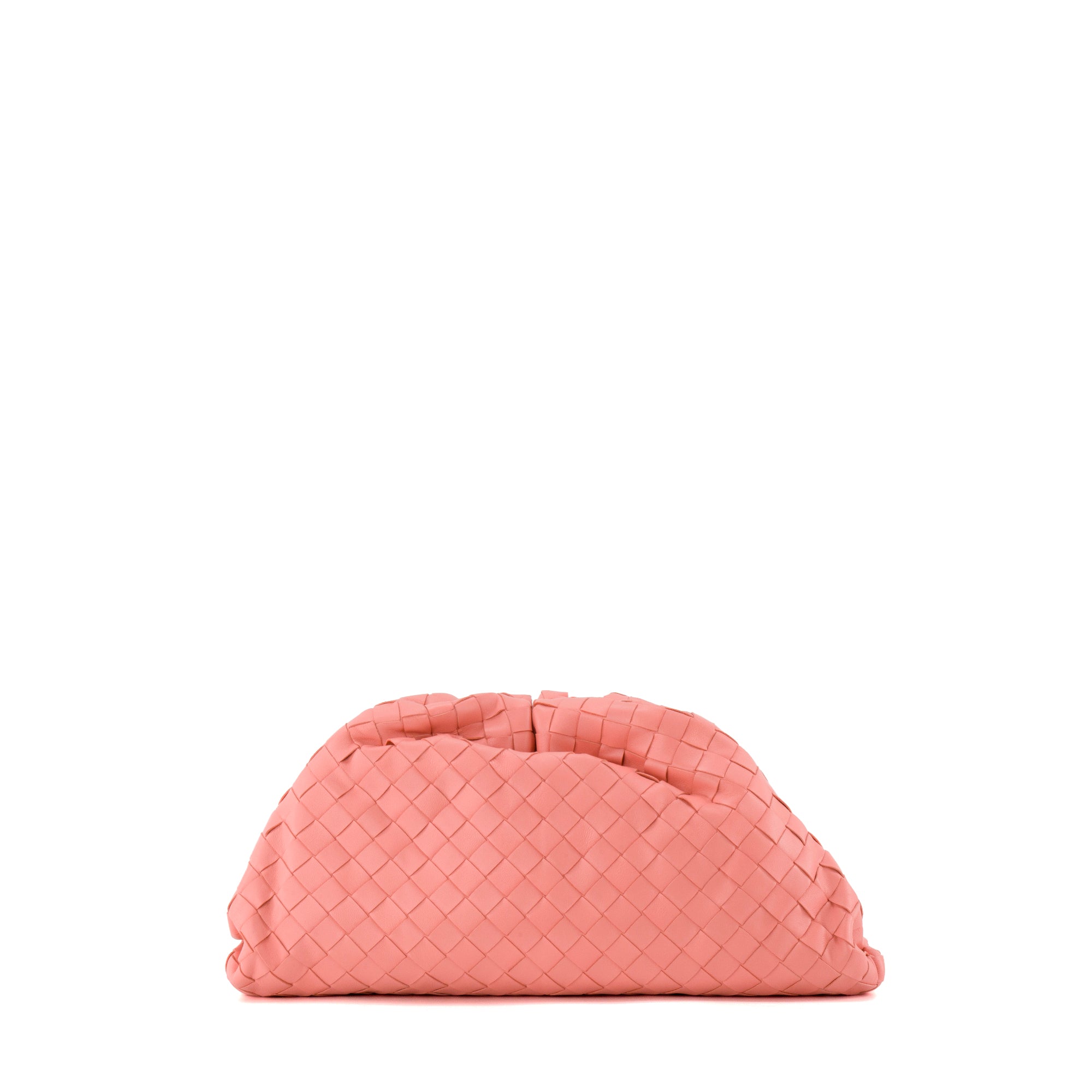 BOTTEGA VENETA - Pochette Pouch Bottega Veneta en cuir intrecciato rose