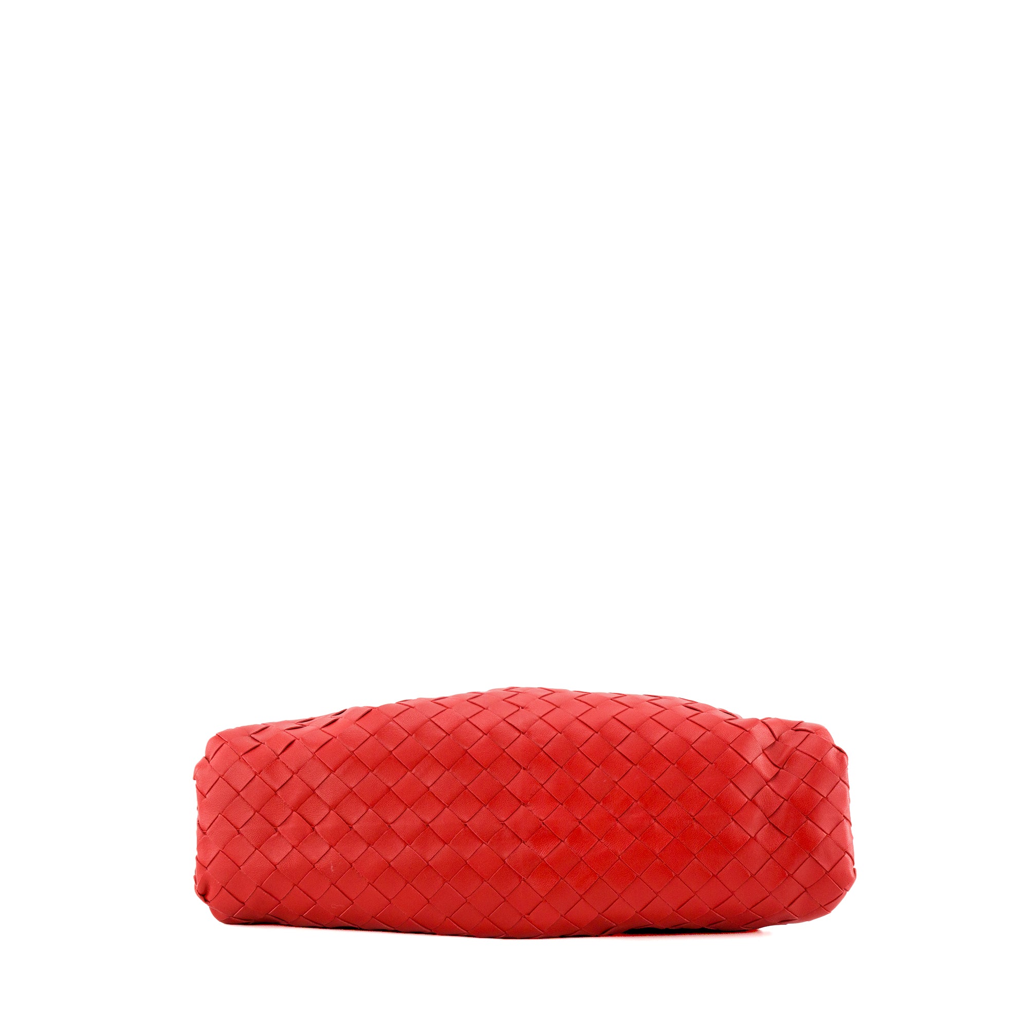 BOTTEGA VENETA - Pochette Pouch Bottega Veneta en cuir intrecciato rouge