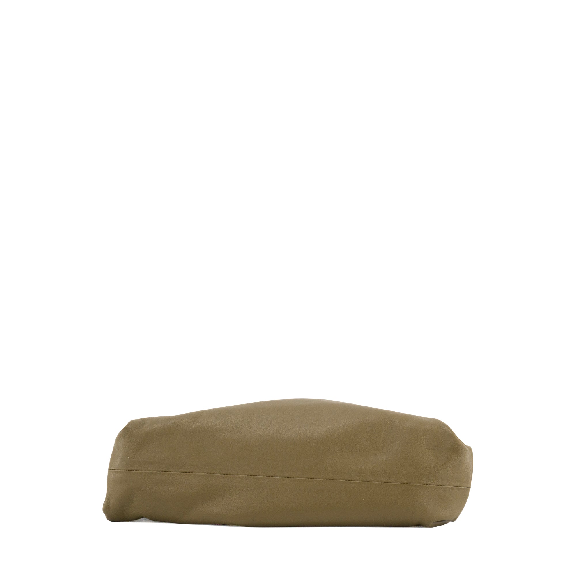 BOTTEGA VENETA - Pochette Pouch Bottega Veneta en cuir lisse kaki