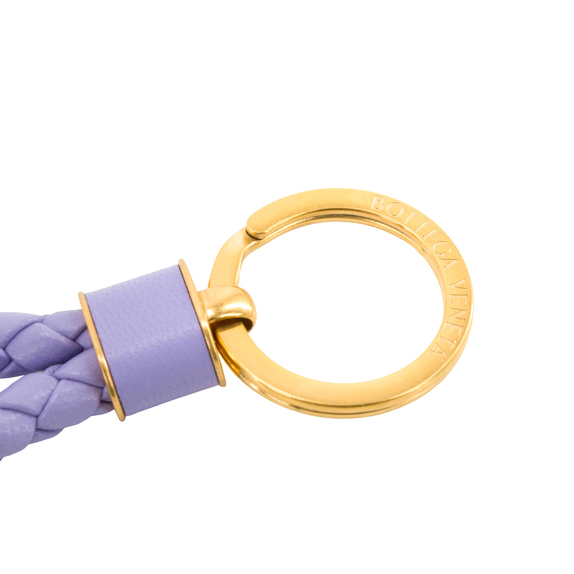 BOTTEGA VENETA - Porte-clés Intreccio Bottega Veneta en cuir lilas