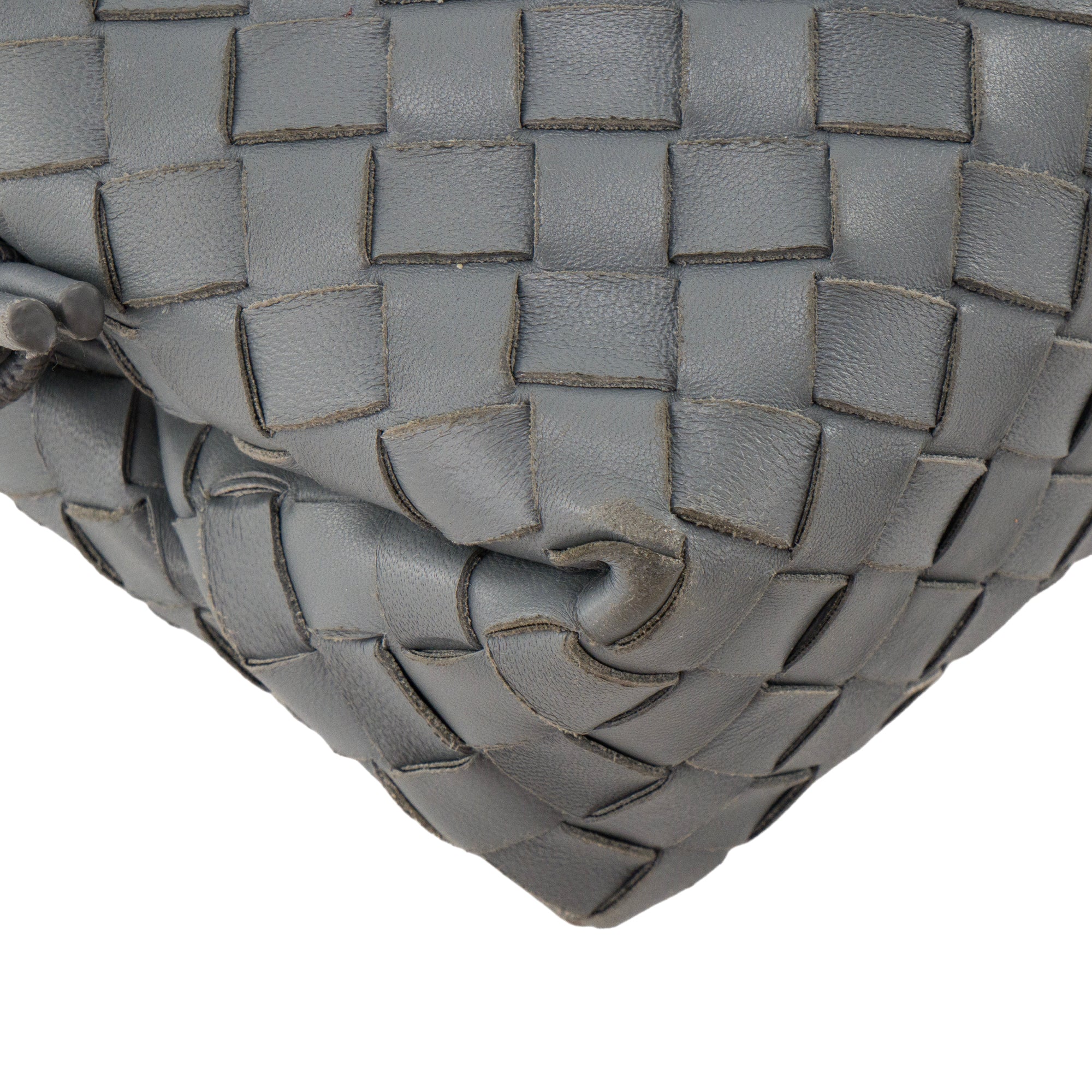 BOTTEGA VENETA - Sac à bandoulière Loop Bottega Veneta en cuir intrecciato gris