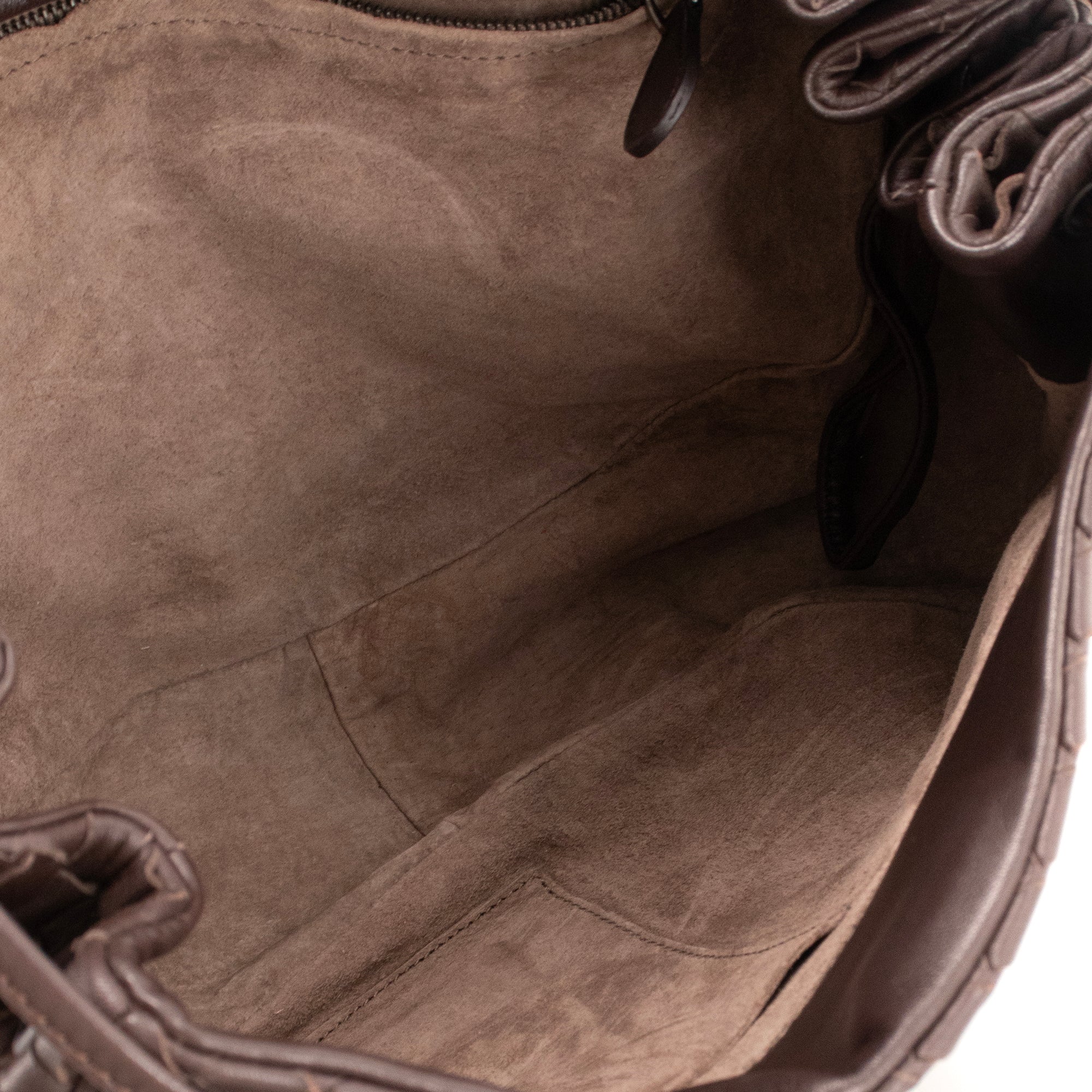 BOTTEGA VENETA - Bottega Veneta shoulder bag in vintage brown intrecciato leather