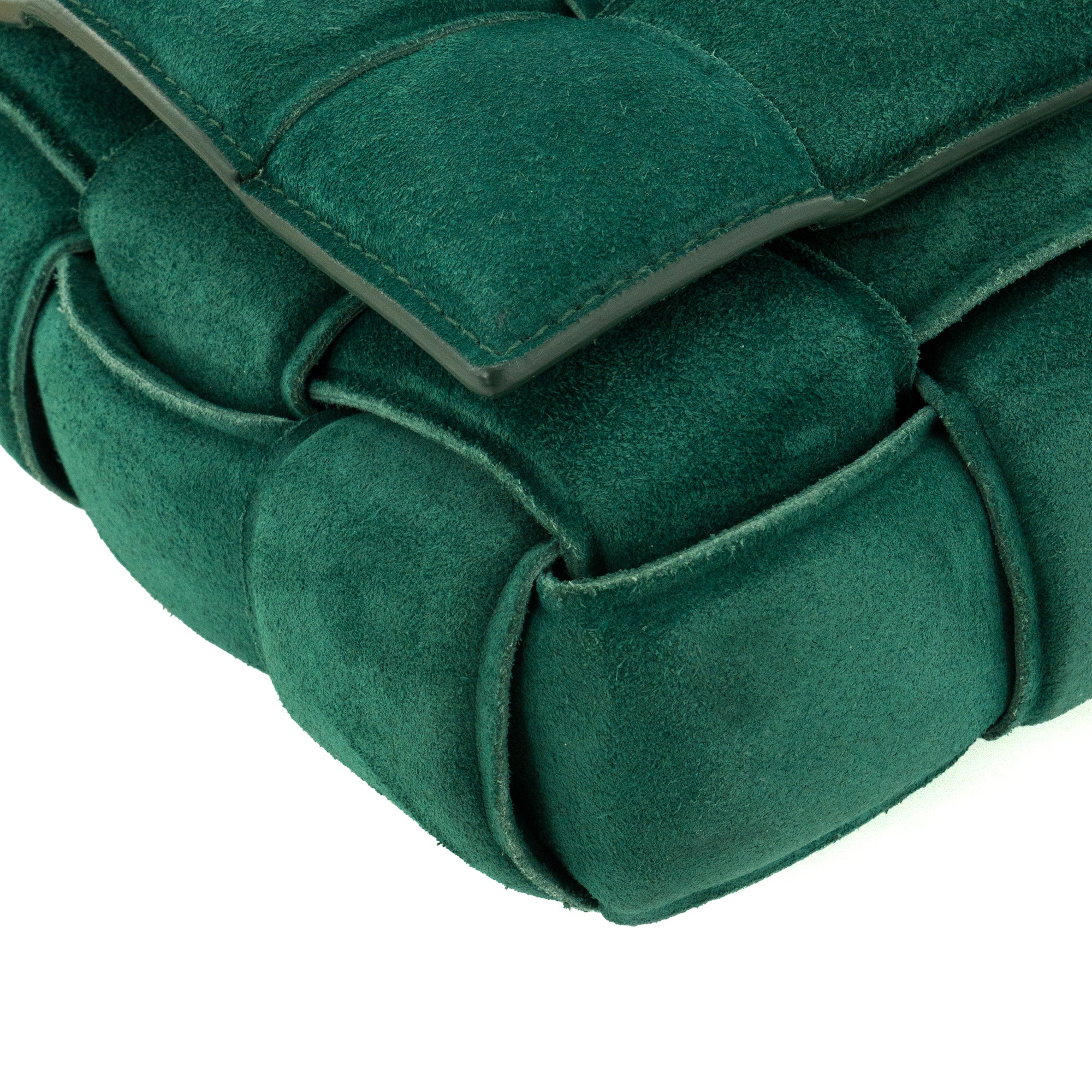 BOTTEGA VENETA - Sac à bandoulière Chain Cassette Bottega Veneta en daim vert
