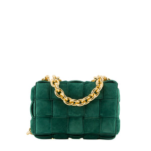 BOTTEGA VENETA - Sac à bandoulière Chain Cassette Bottega Veneta en daim vert