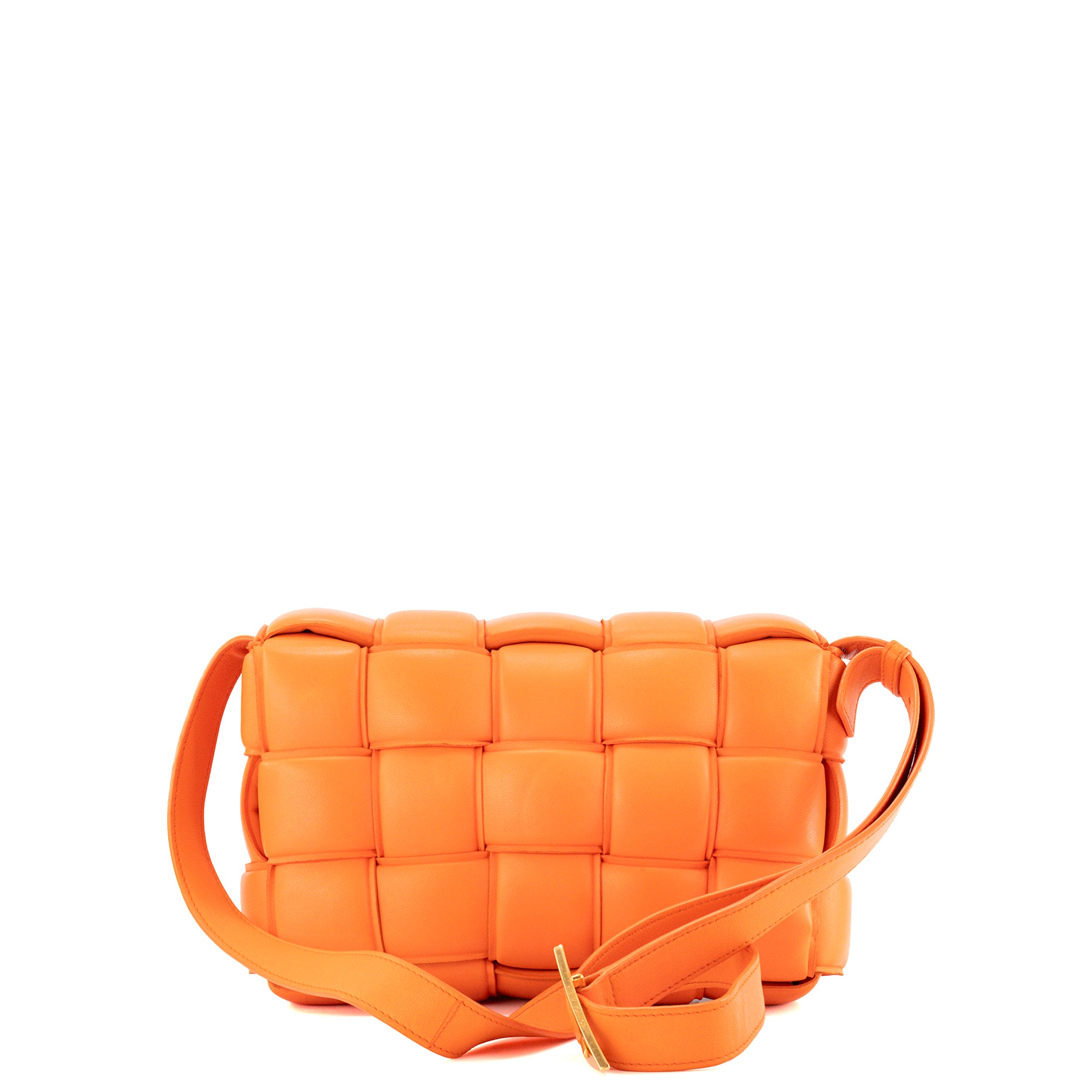 BOTTEGA VENETA - Sac à bandoulière Padded Cassette Bottega Veneta en cuir orange