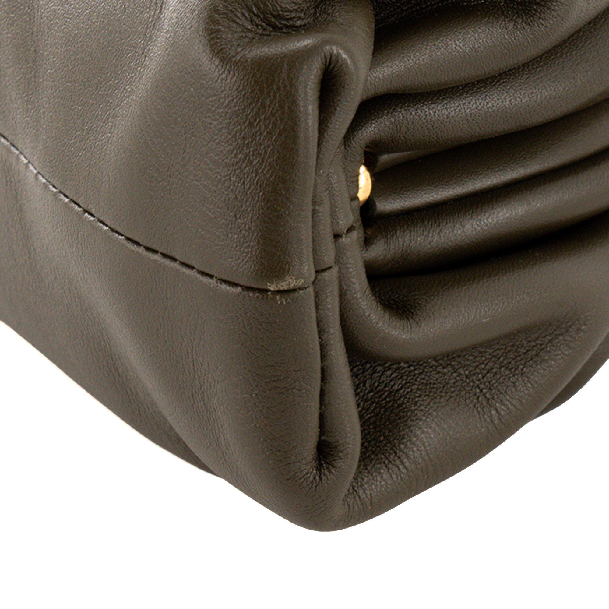 BOTTEGA VENETA - Sac à bandoulière Pouch Bottega Veneta en cuir lisse kaki