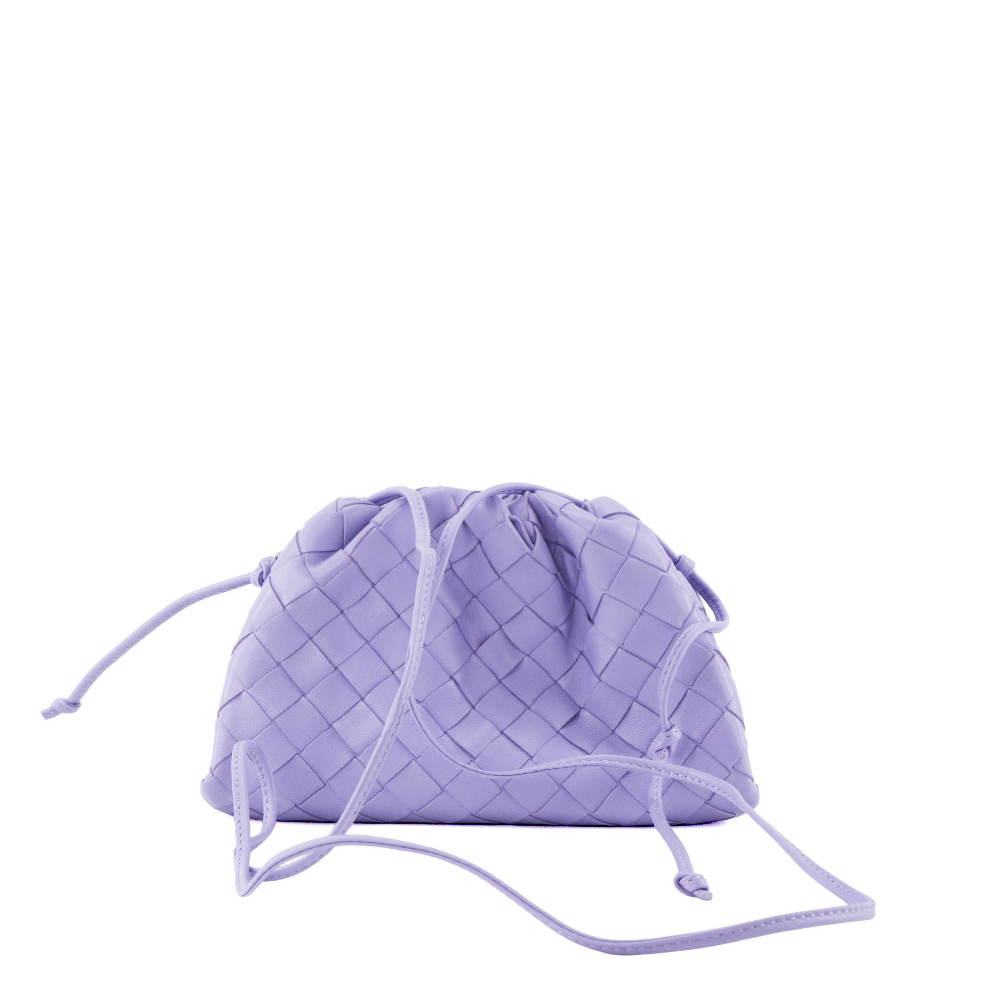 BOTTEGA VENETA - Sac à bandoulière Pouch Mini Bottega Veneta en cuir intrecciato violet