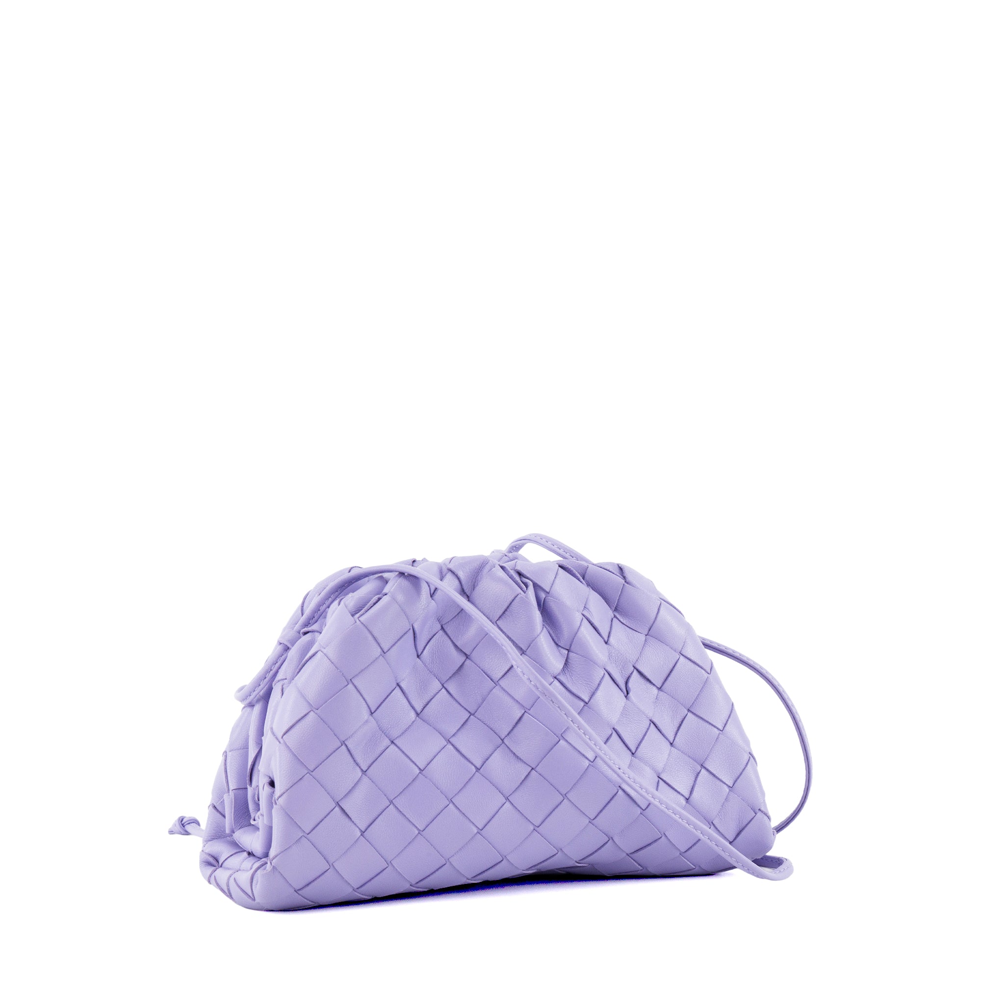 BOTTEGA VENETA - Sac à bandoulière Pouch Mini Bottega Veneta en cuir intrecciato violet