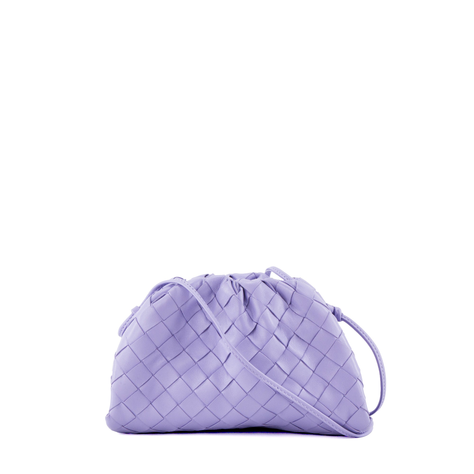 BOTTEGA VENETA - Sac à bandoulière Pouch Mini Bottega Veneta en cuir intrecciato violet