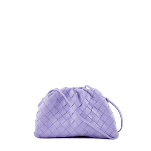 BOTTEGA VENETA - Sac à bandoulière Pouch Mini Bottega Veneta en cuir intrecciato violet