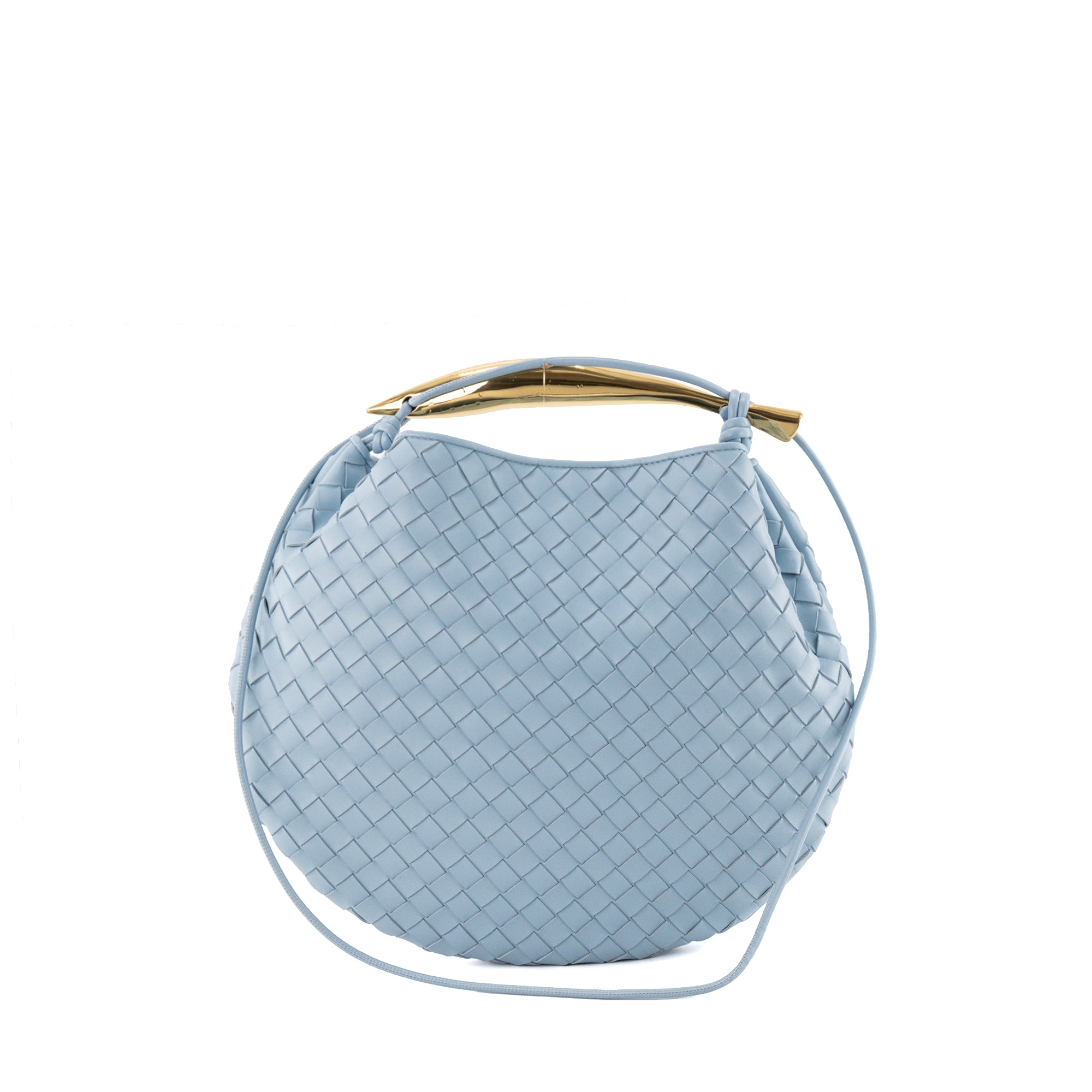 BOTTEGA VENETA - Sac à bandoulière Sardine Bottega Veneta en cuir intrecciato bleu