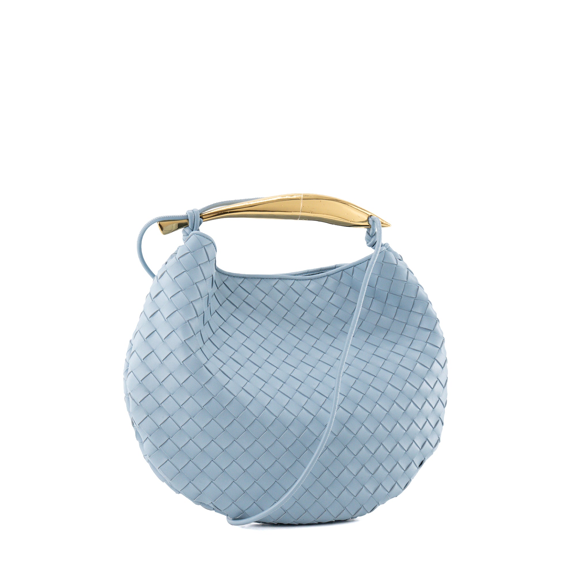 BOTTEGA VENETA - Sac à bandoulière Sardine Bottega Veneta en cuir intrecciato bleu