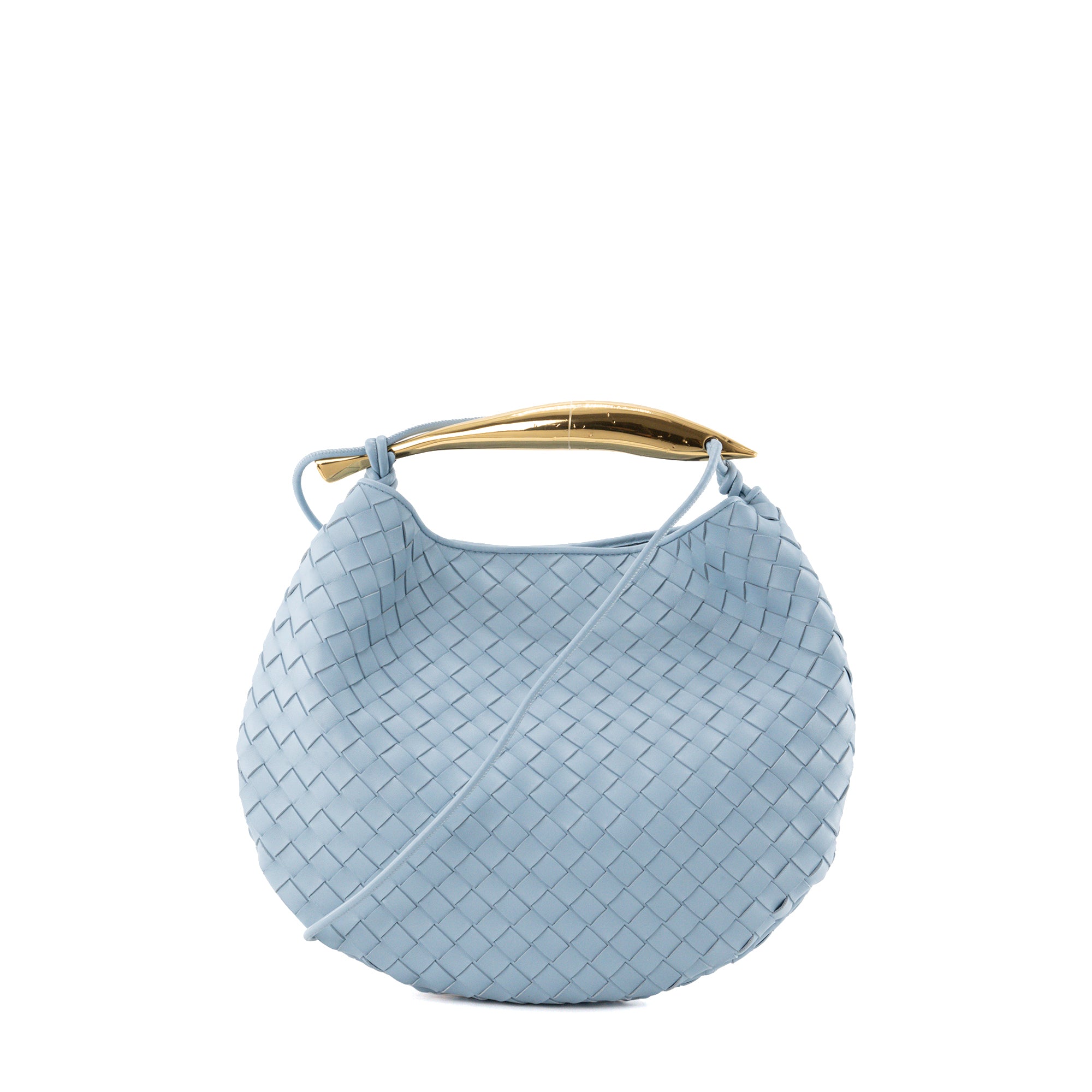 BOTTEGA VENETA - Sac à bandoulière Sardine Bottega Veneta en cuir intrecciato bleu