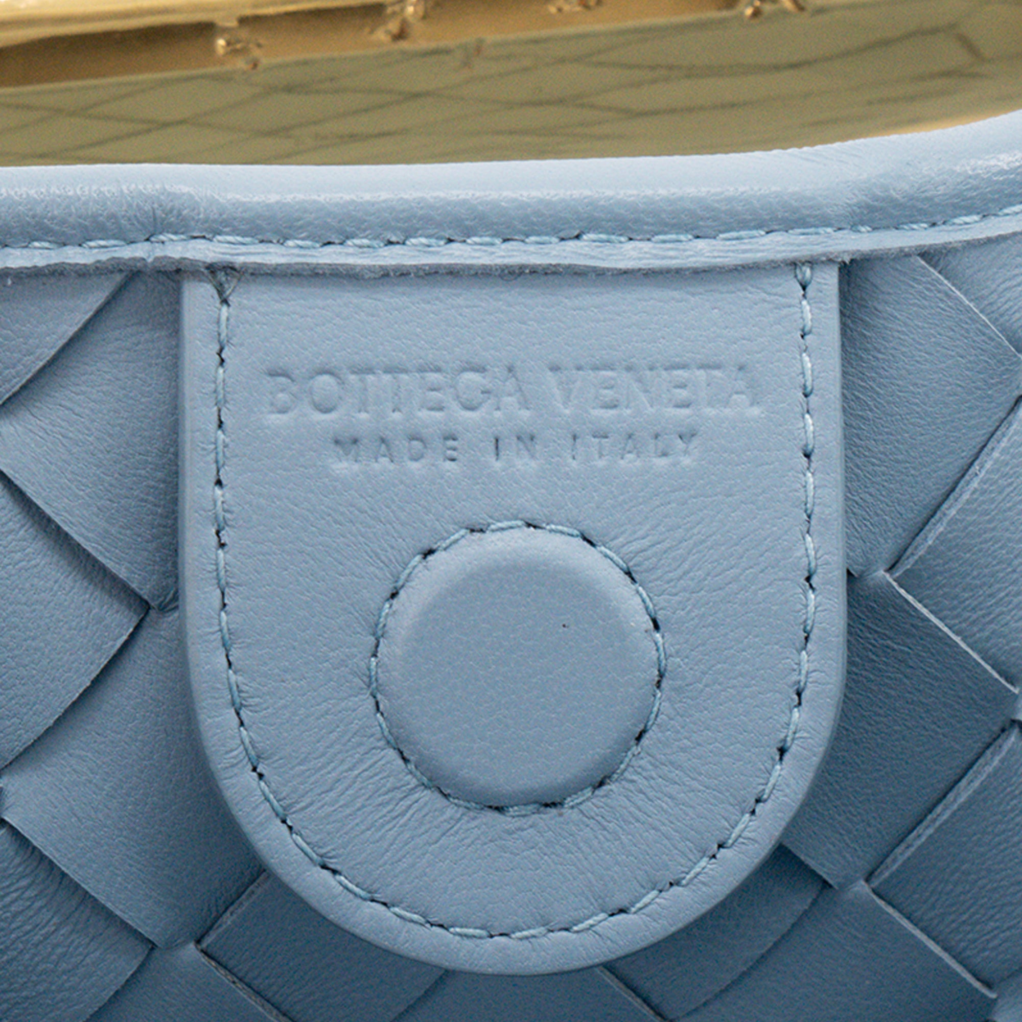 BOTTEGA VENETA - Sac à bandoulière Sardine Bottega Veneta en cuir intrecciato bleu