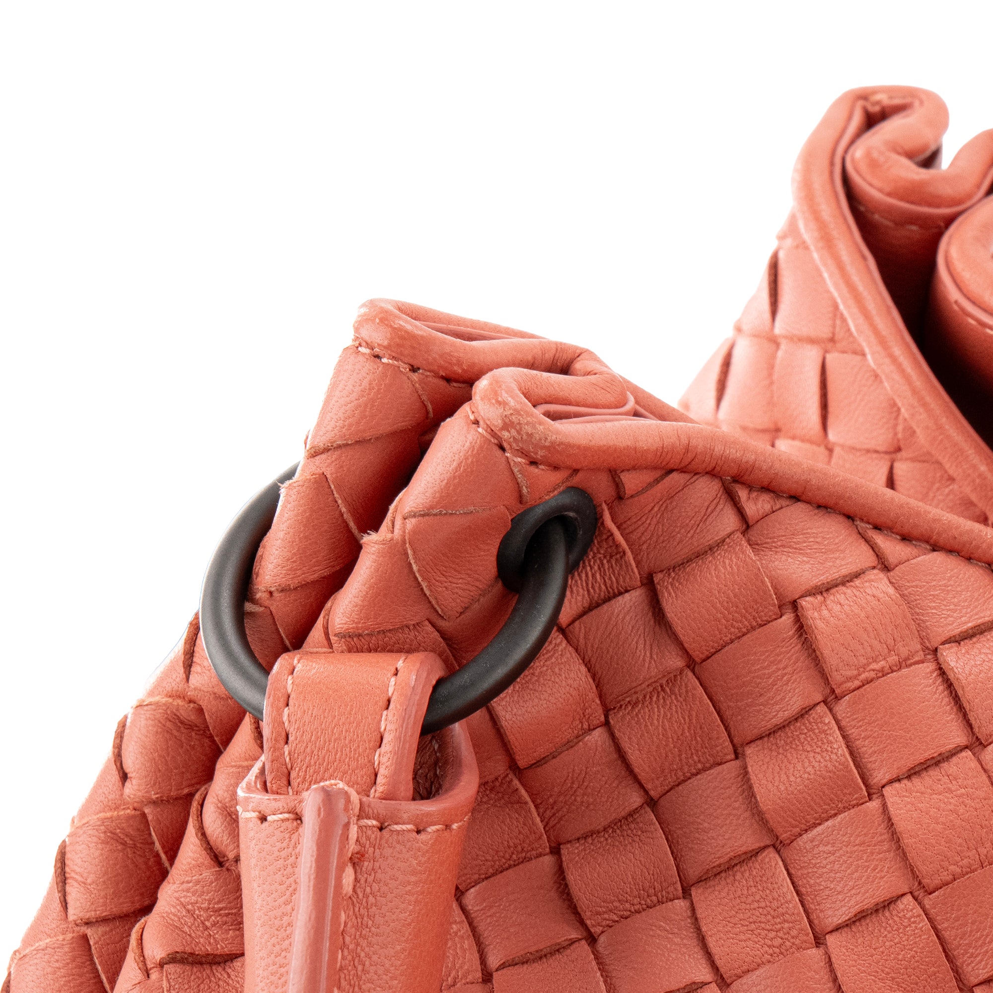 BOTTEGA VENETA - Sac à main Guarda Bottega Veneta en cuir corail