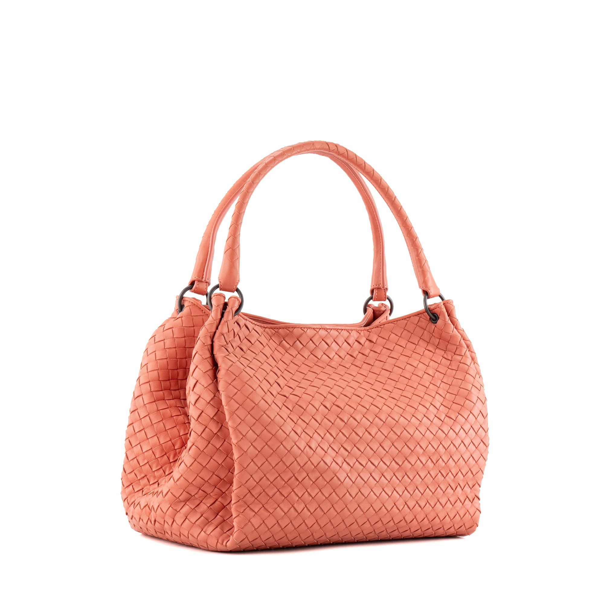 BOTTEGA VENETA - Sac à main Guarda Bottega Veneta en cuir corail