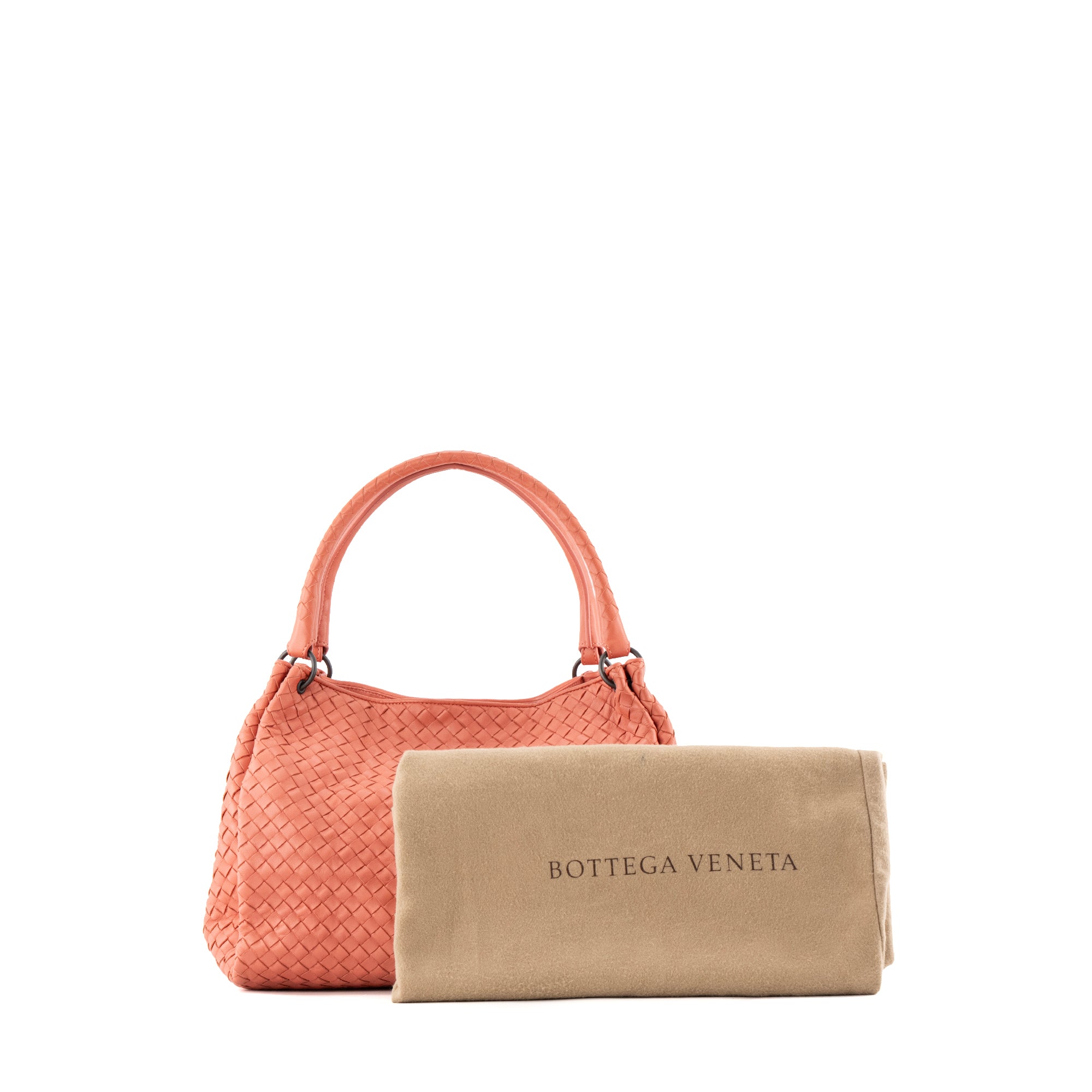 BOTTEGA VENETA - Sac à main Guarda Bottega Veneta en cuir corail
