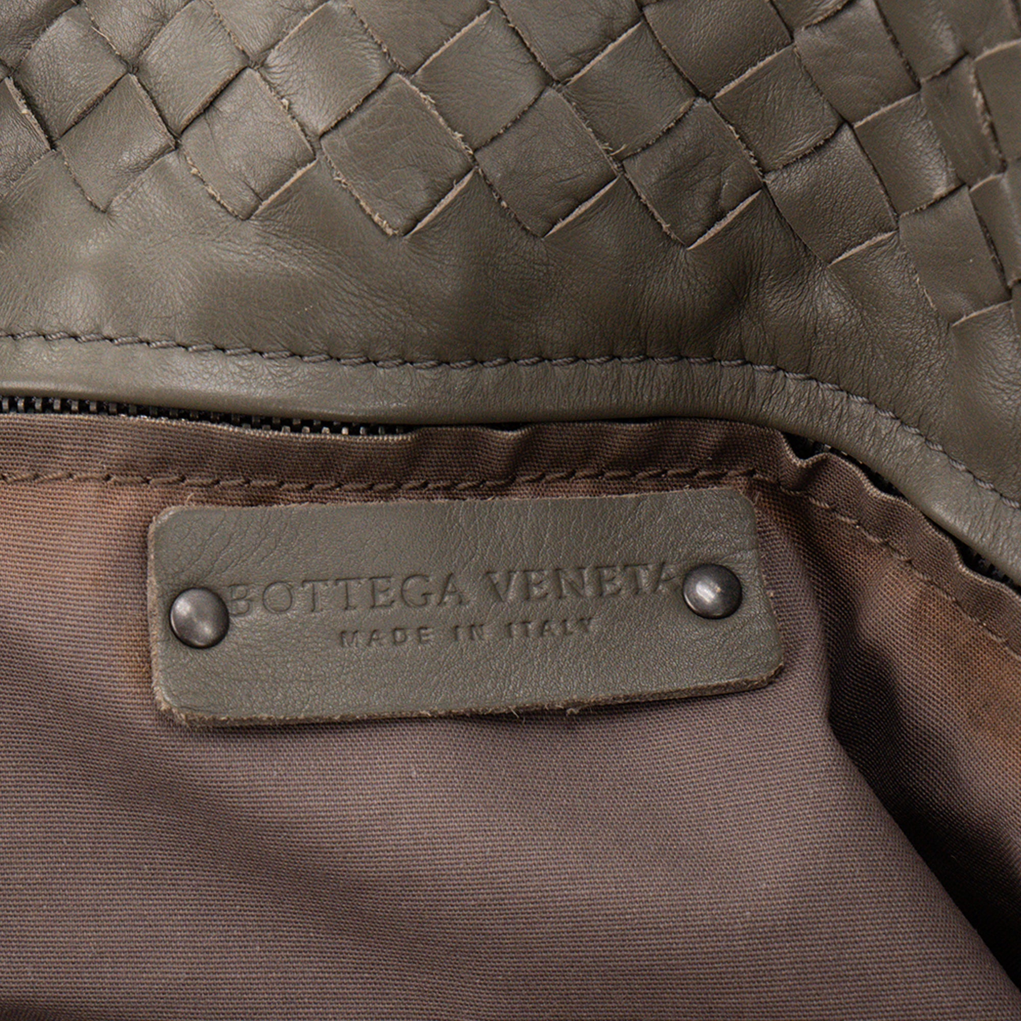 BOTTEGA VENETA - Sac Cabas Roma Bottega Veneta en cuir intrecciato kaki