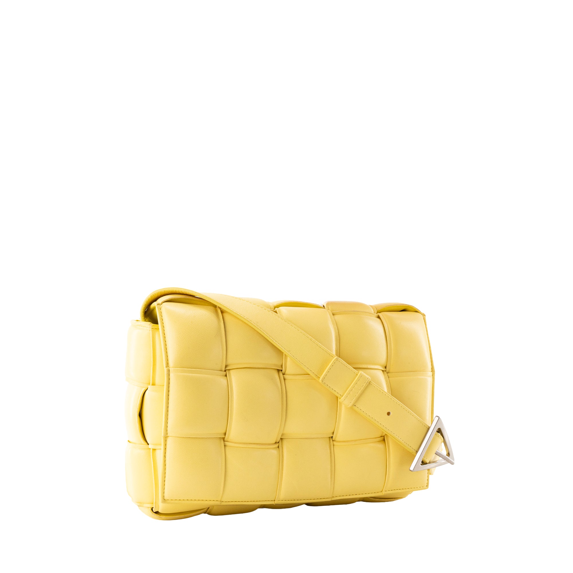 BOTTEGA VENETA - Sac à bandoulière Padded Cassette Bottega Veneta en cuir jaune