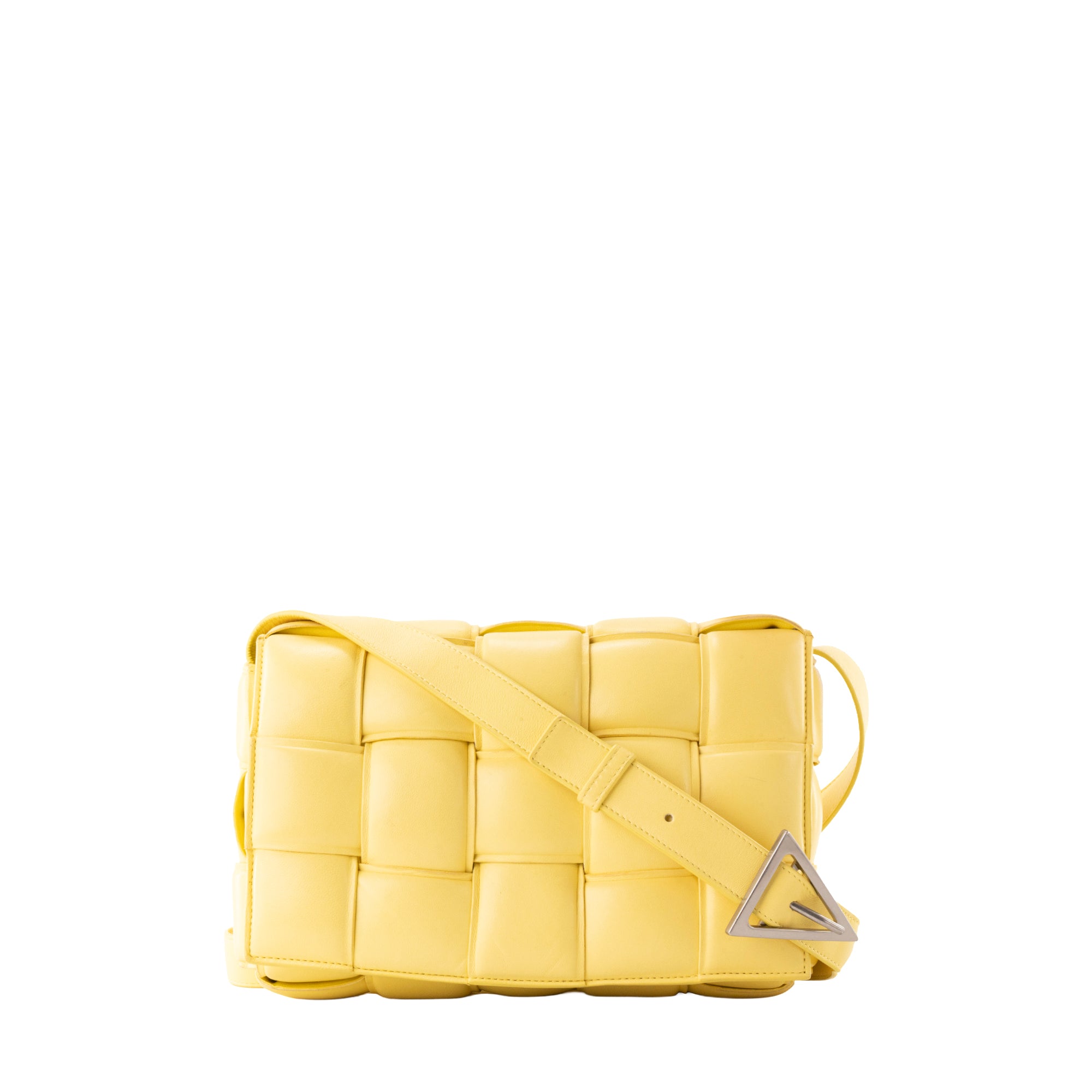 BOTTEGA VENETA - Sac à bandoulière Padded Cassette Bottega Veneta en cuir jaune