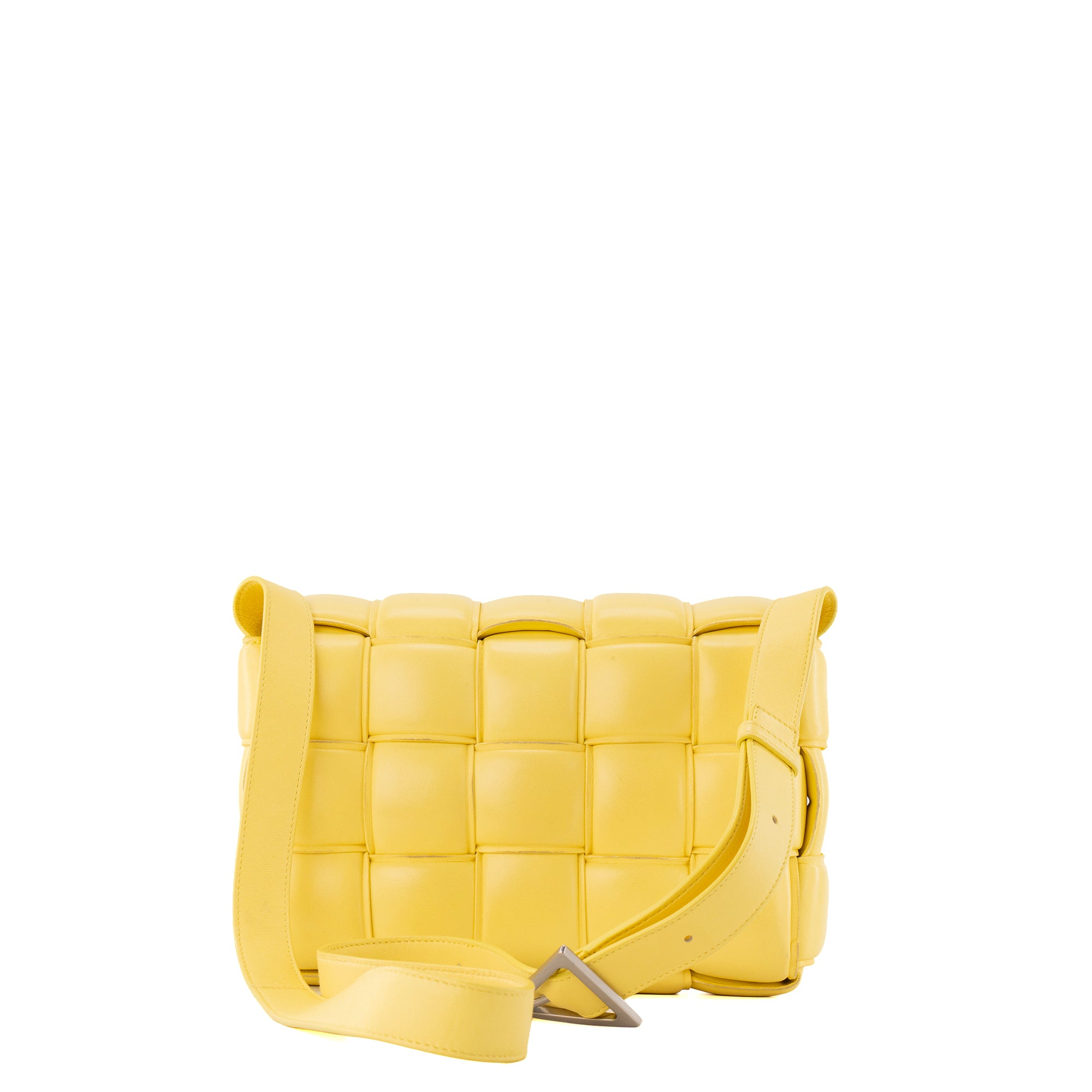 BOTTEGA VENETA - Sac à bandoulière Padded Cassette Bottega Veneta en cuir jaune