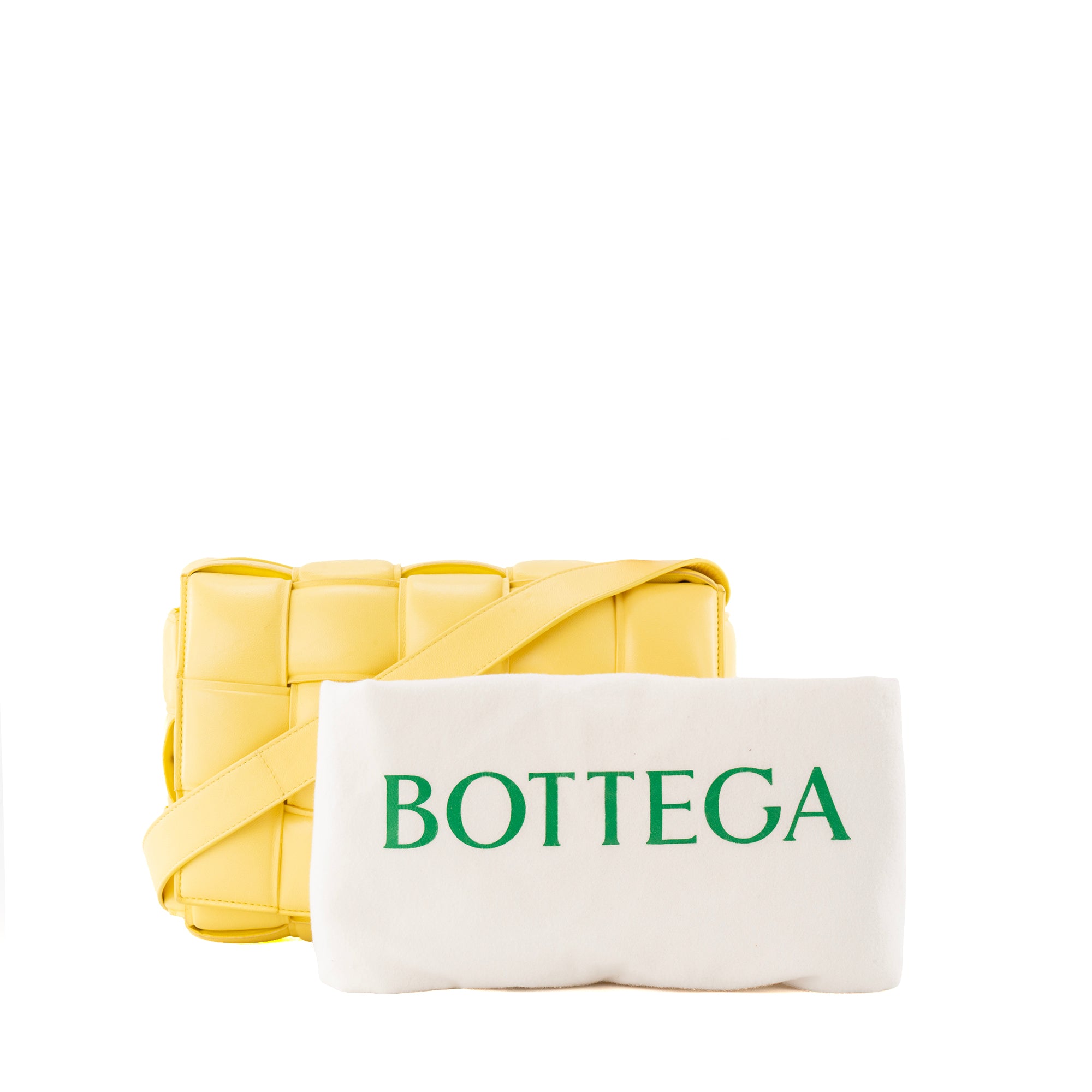 BOTTEGA VENETA - Sac à bandoulière Padded Cassette Bottega Veneta en cuir jaune