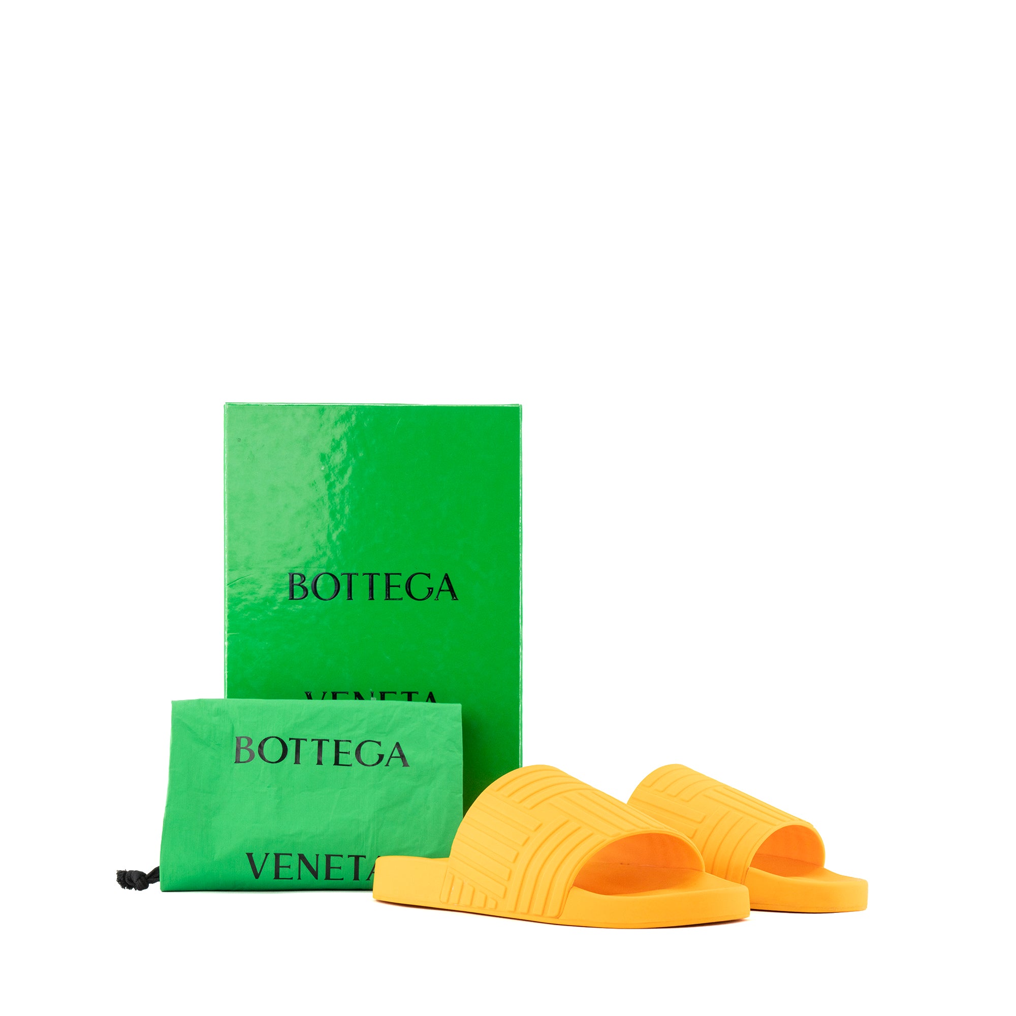 BOTTEGA VENETA - Sandales Bottega Veneta en caoutchouc orange (T41)