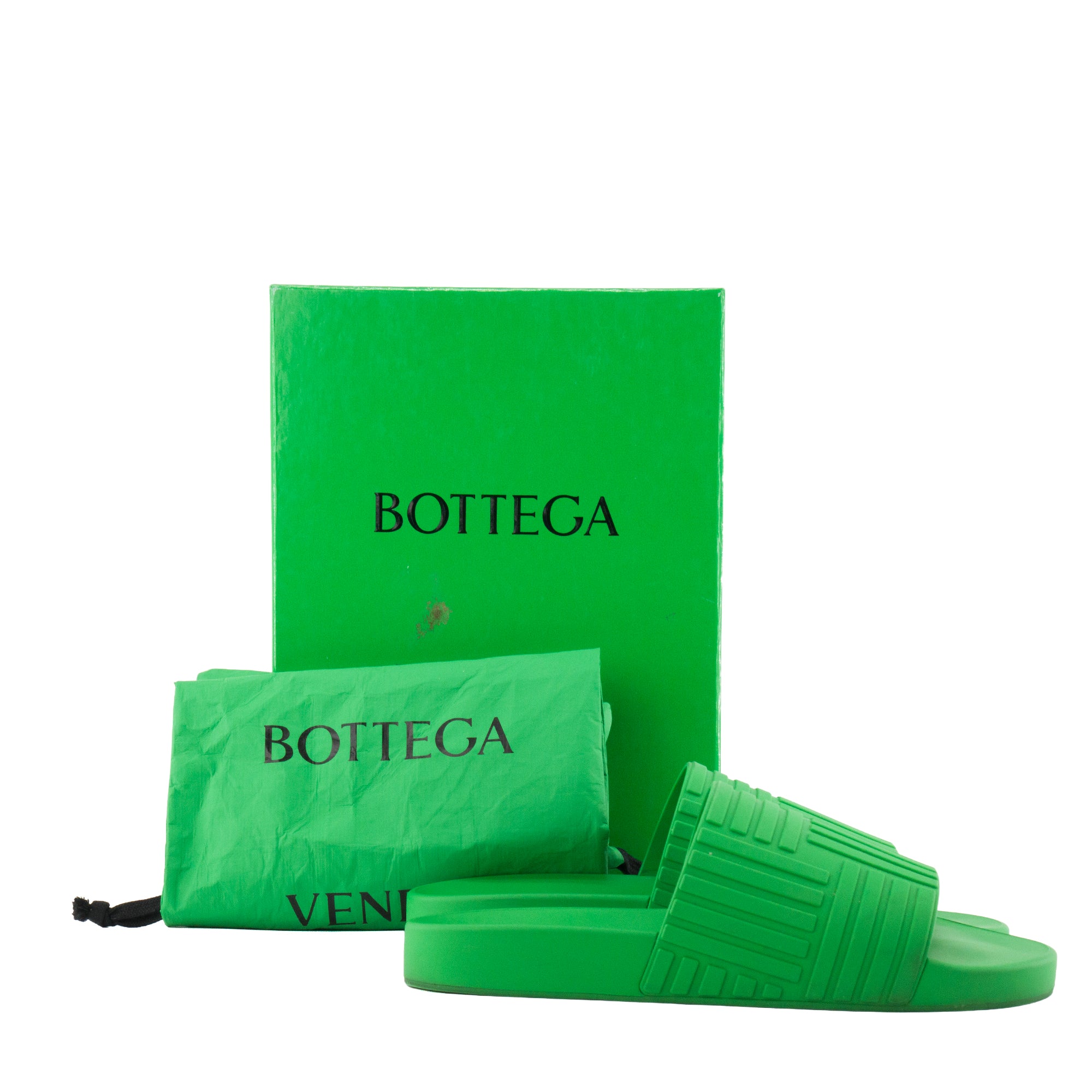 BOTTEGA VENETA - Sandales Bottega Veneta en caoutchouc vert (T40)