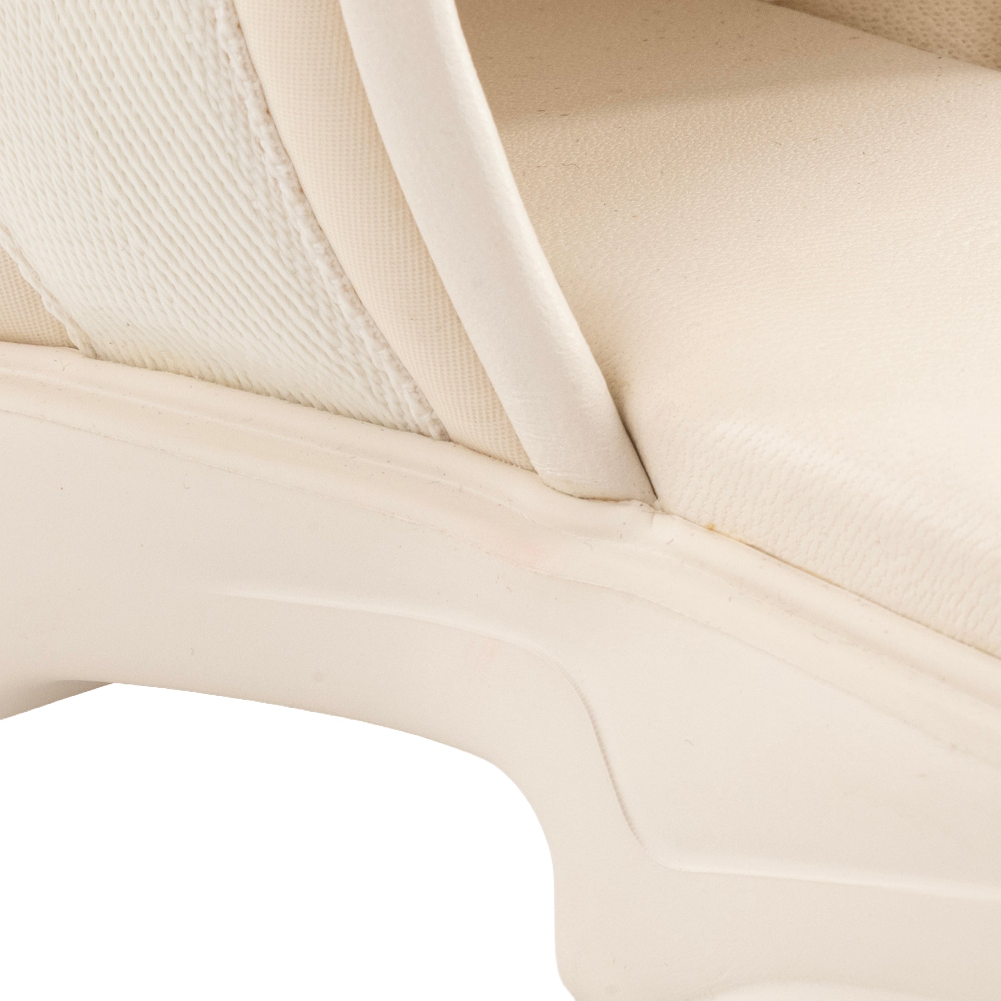 BOTTEGA VENETA - Sandales Flash Bottega Veneta en toile blanc cassé (T37)